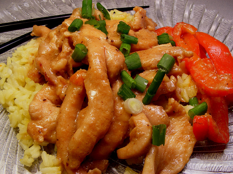 STIR-FRY CHICKEN WITH GARLIC SAUCE