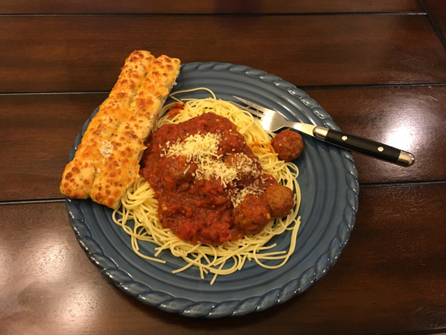 SLOW SIMMERED SPAGHETTI AND MEATBALLS (CROCK POT)