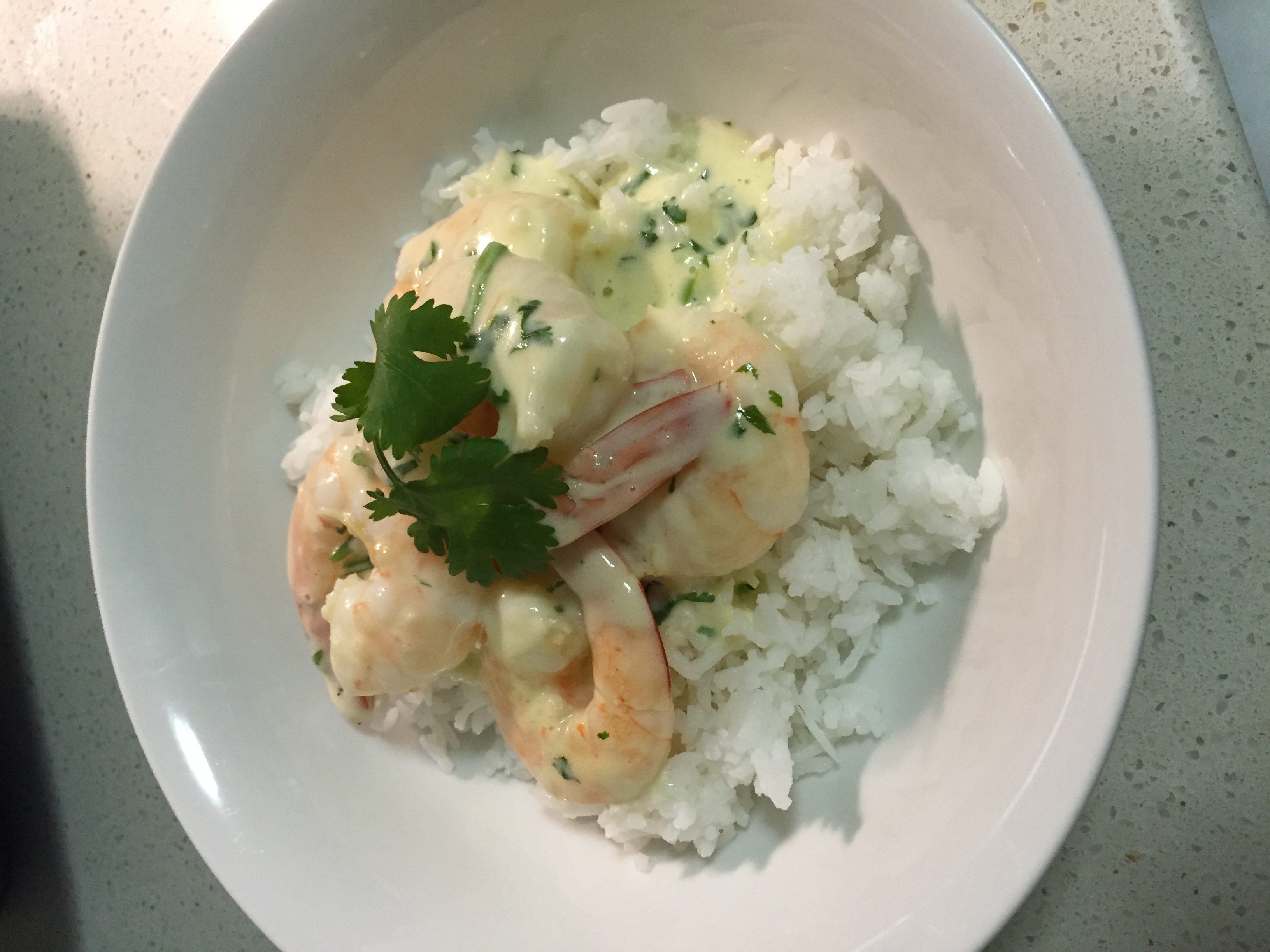 CREAMY GARLIC PRAWNS