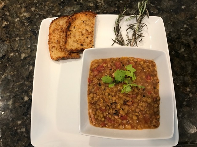 Ⓔ  LENTIL & BACON SOUP