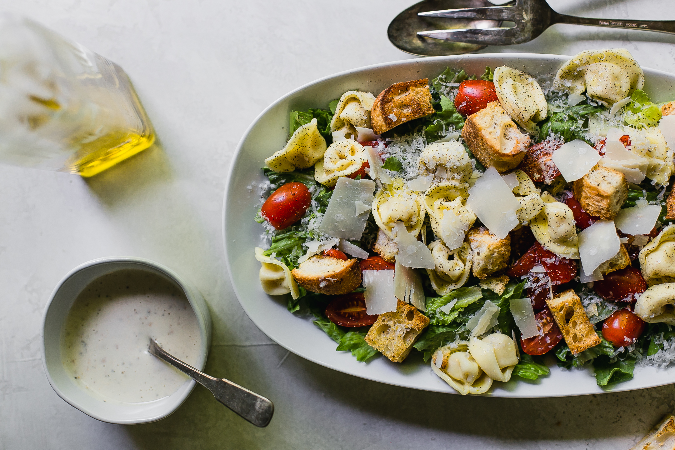 დ Recipe KITTENCAL'S CAESAR TORTELLINI SALAD