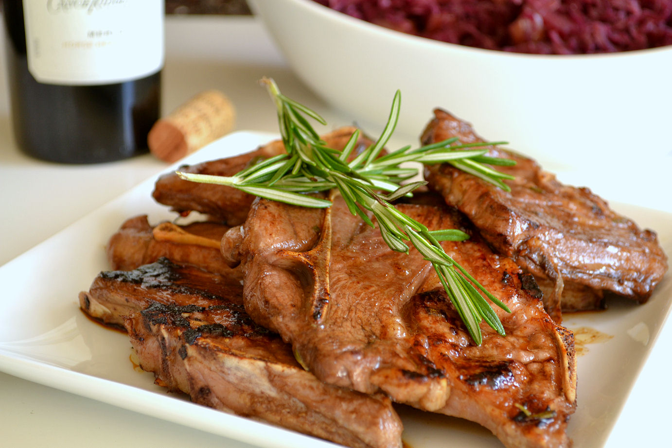 BALSAMIC AND ROSEMARY LAMB CHOPS