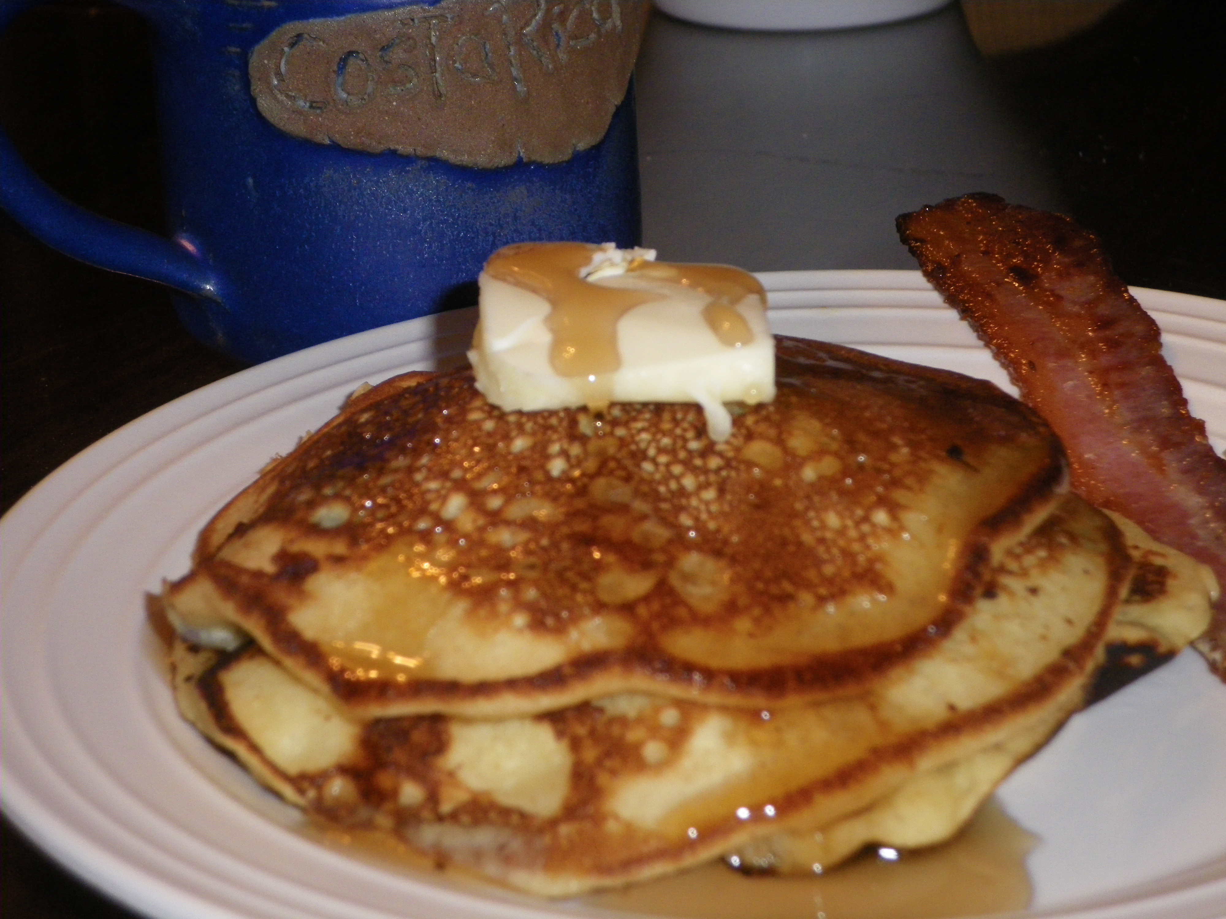 LEMON BUTTERCREAM PANCAKES WITH BLUEBERRIES