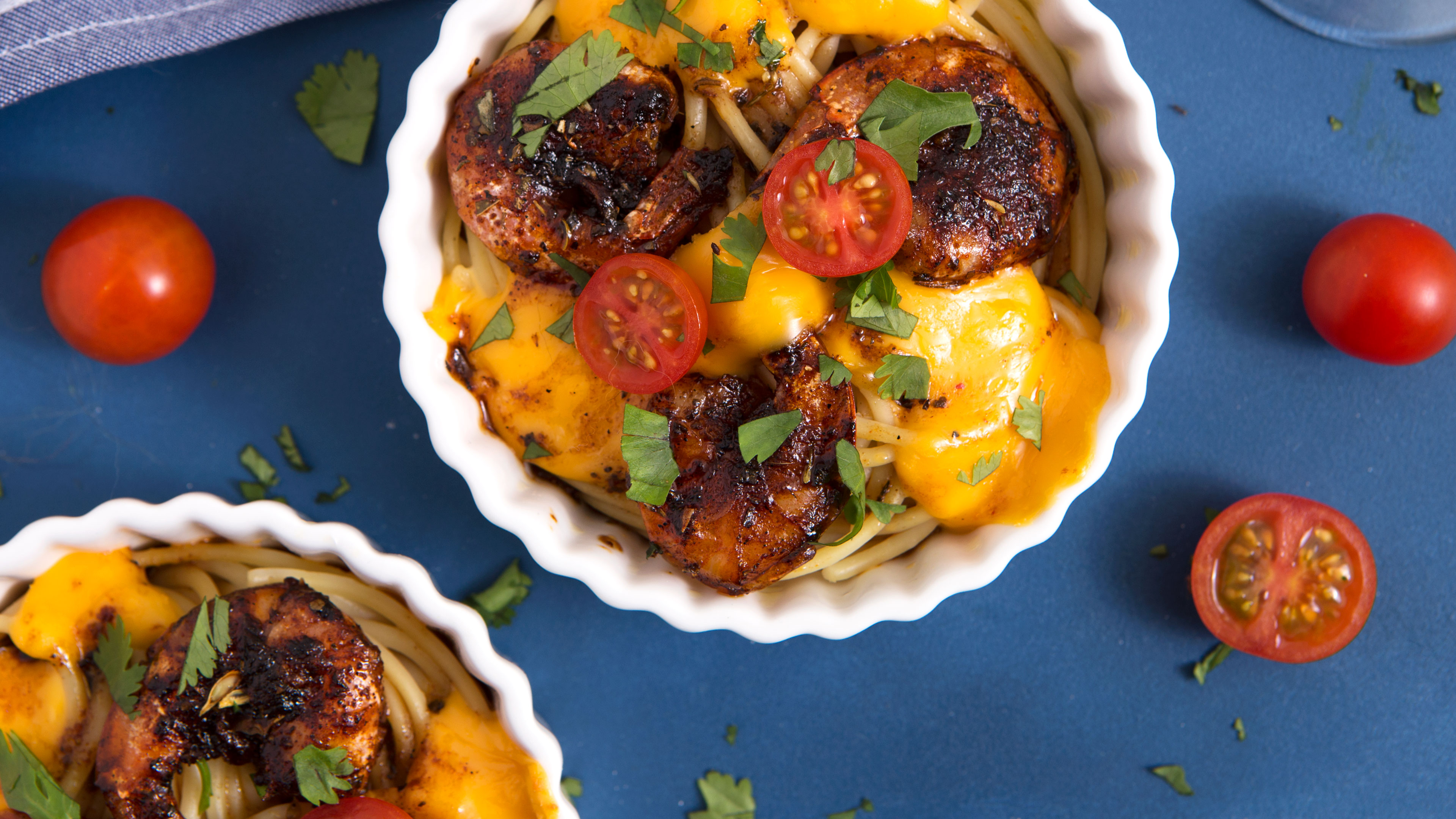 Shrimp & Spaghetti Gratin