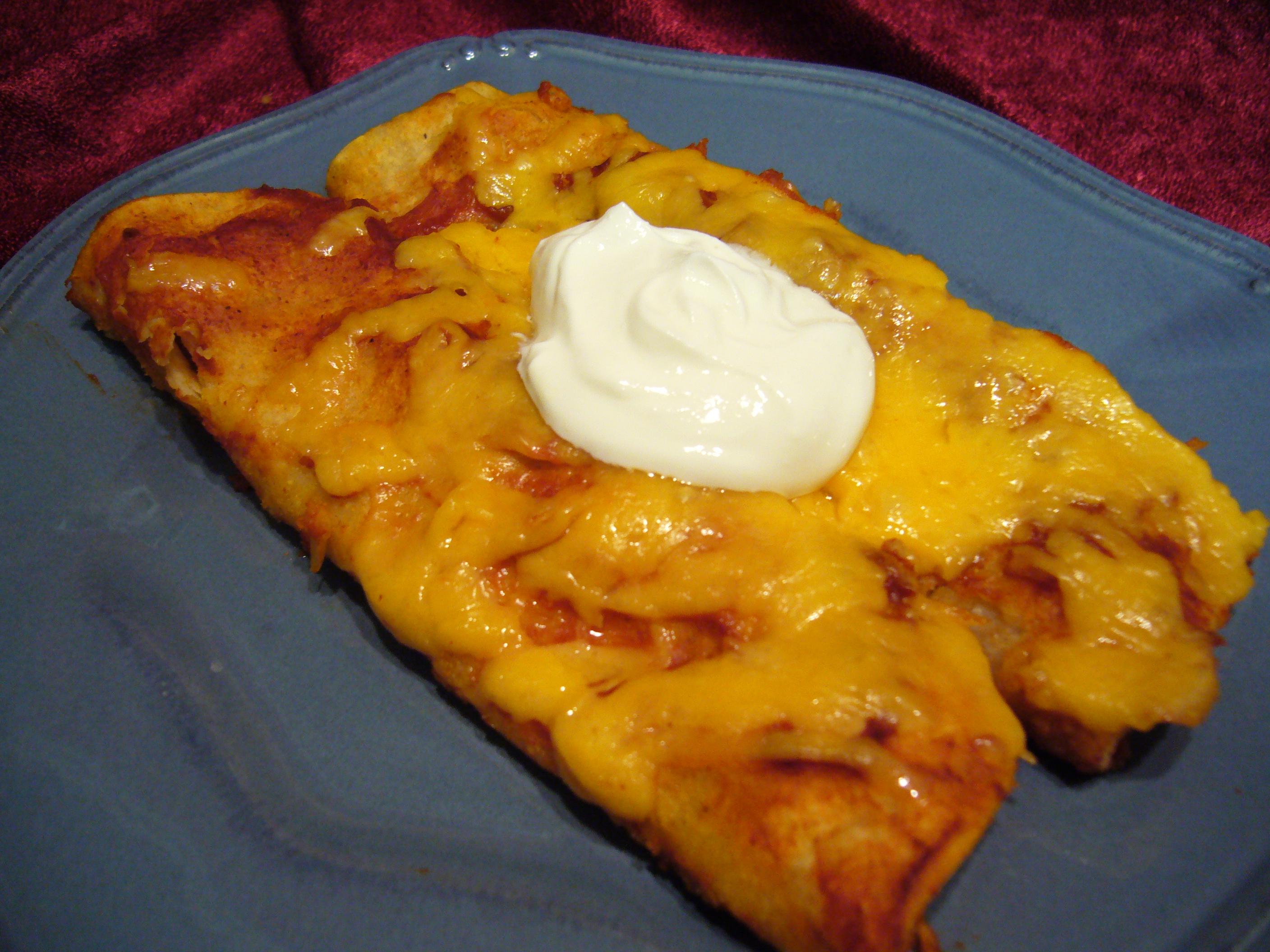 CHEESE AND ONION ENCHILADAS