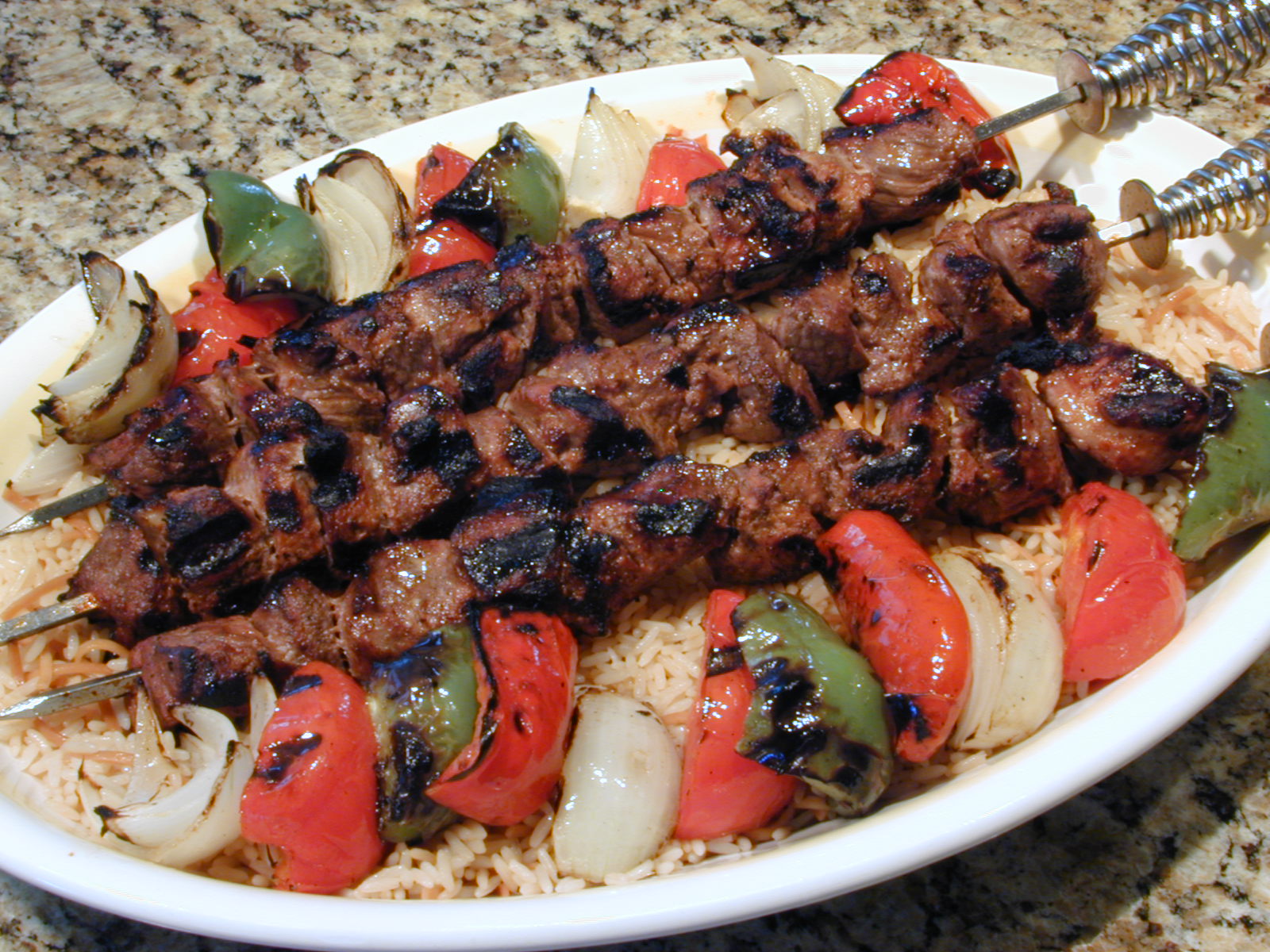 Armenian Shish Kebab - Skewered Lamb Cooked Over Hot Coals