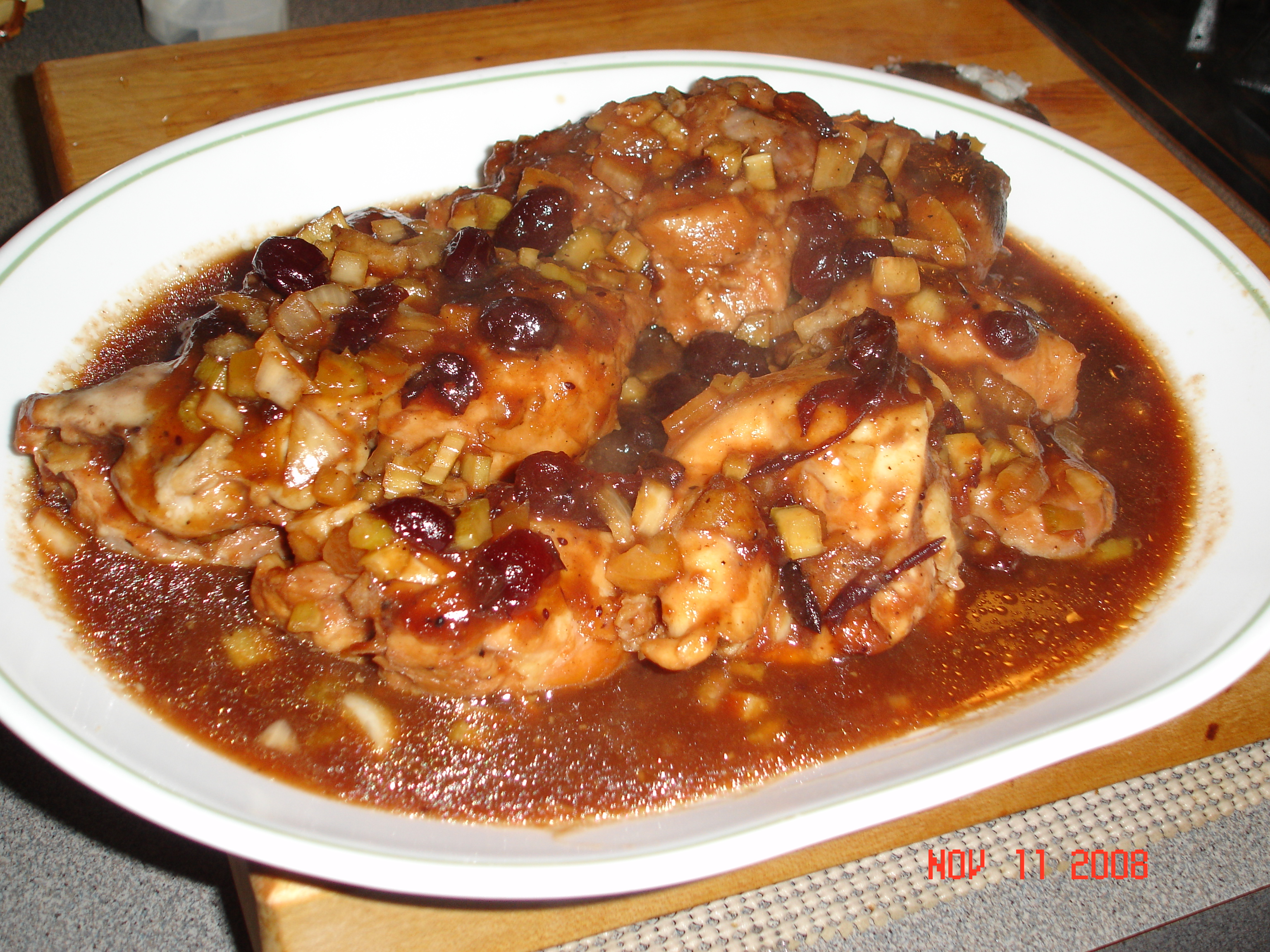 CRANBERRY BARBECUE CHICKEN - CROCK POT