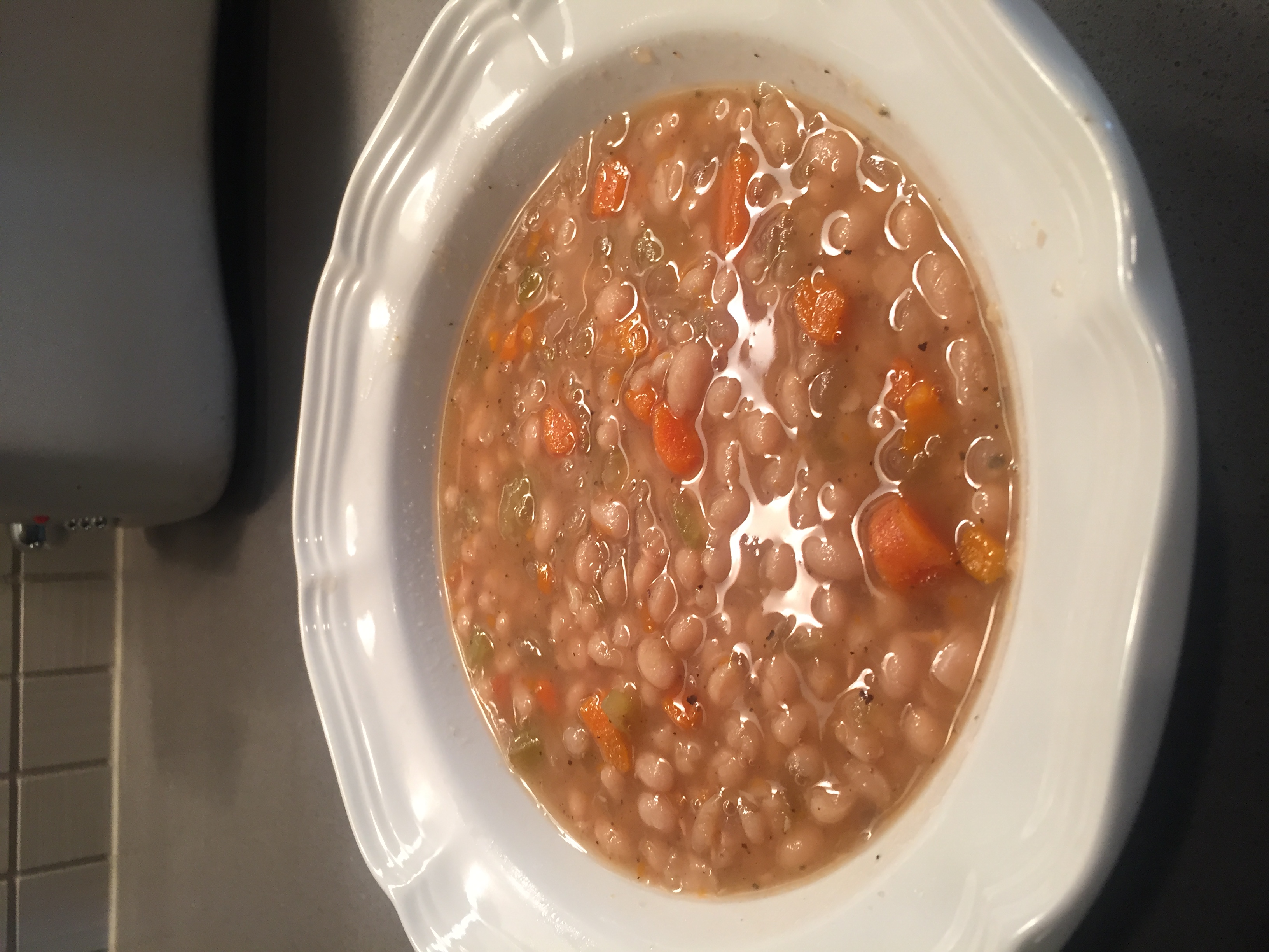 NAVY BEAN SOUP IN THE CROCK POT