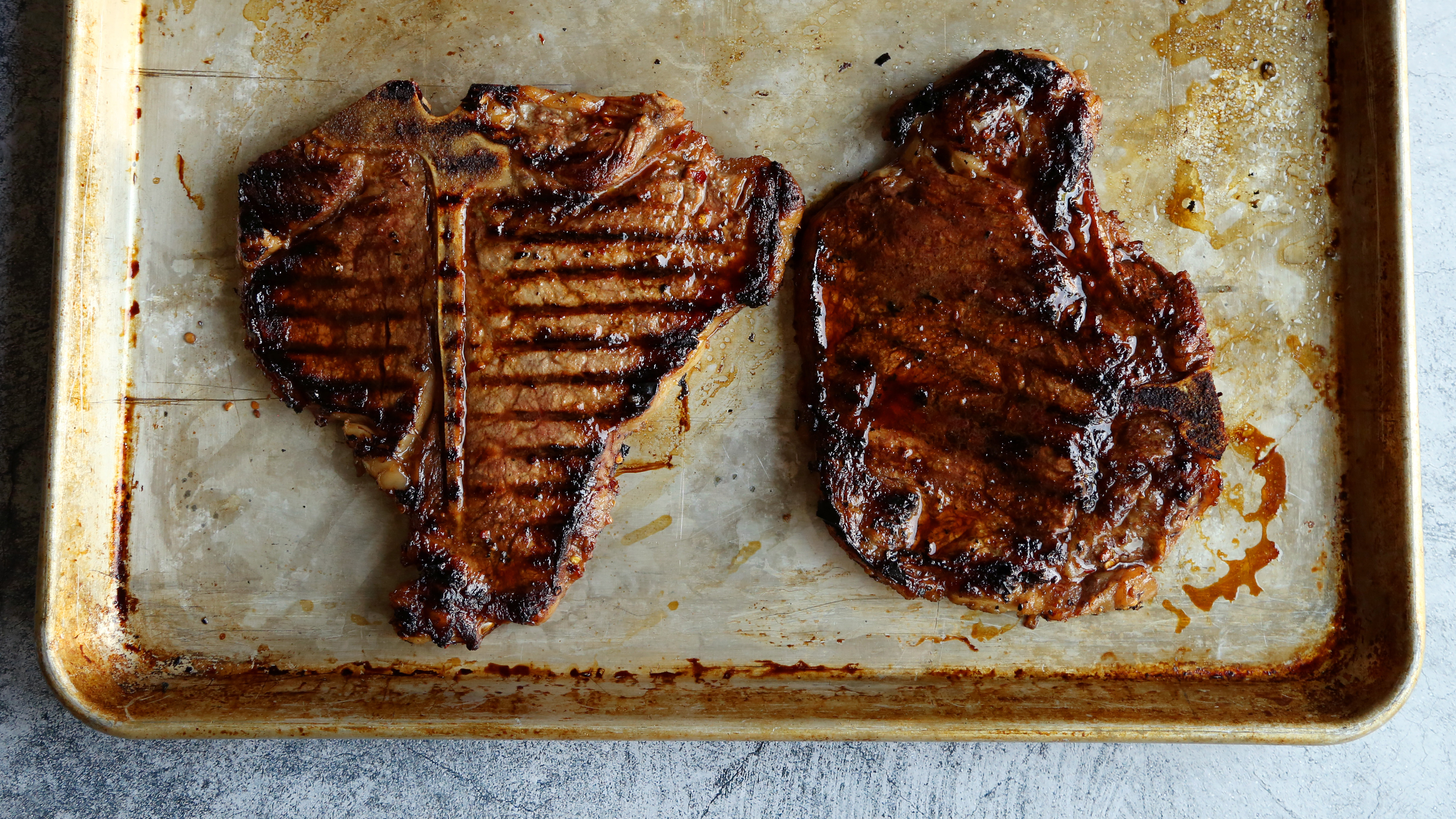 T Bone Steak With Bacon Mushroom Sauce