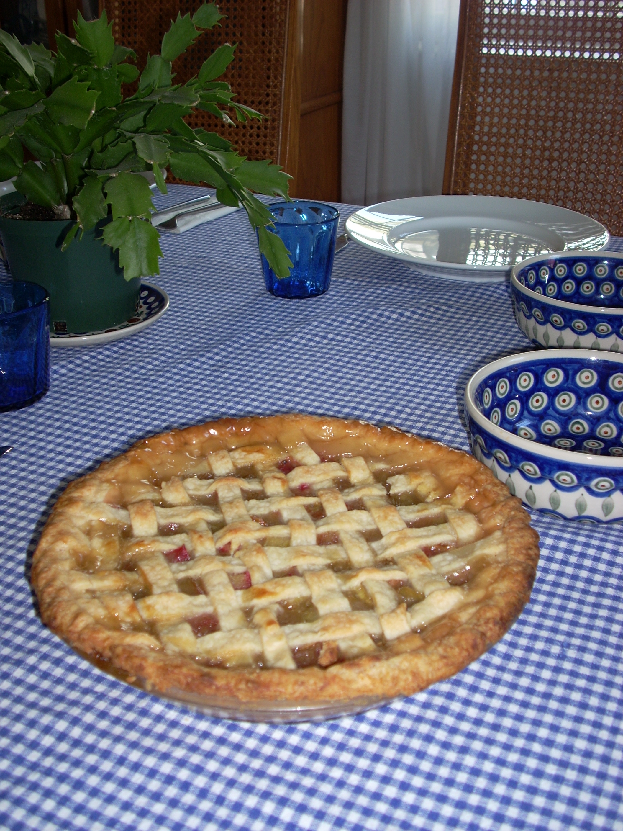 FRESH RHUBARB PIE