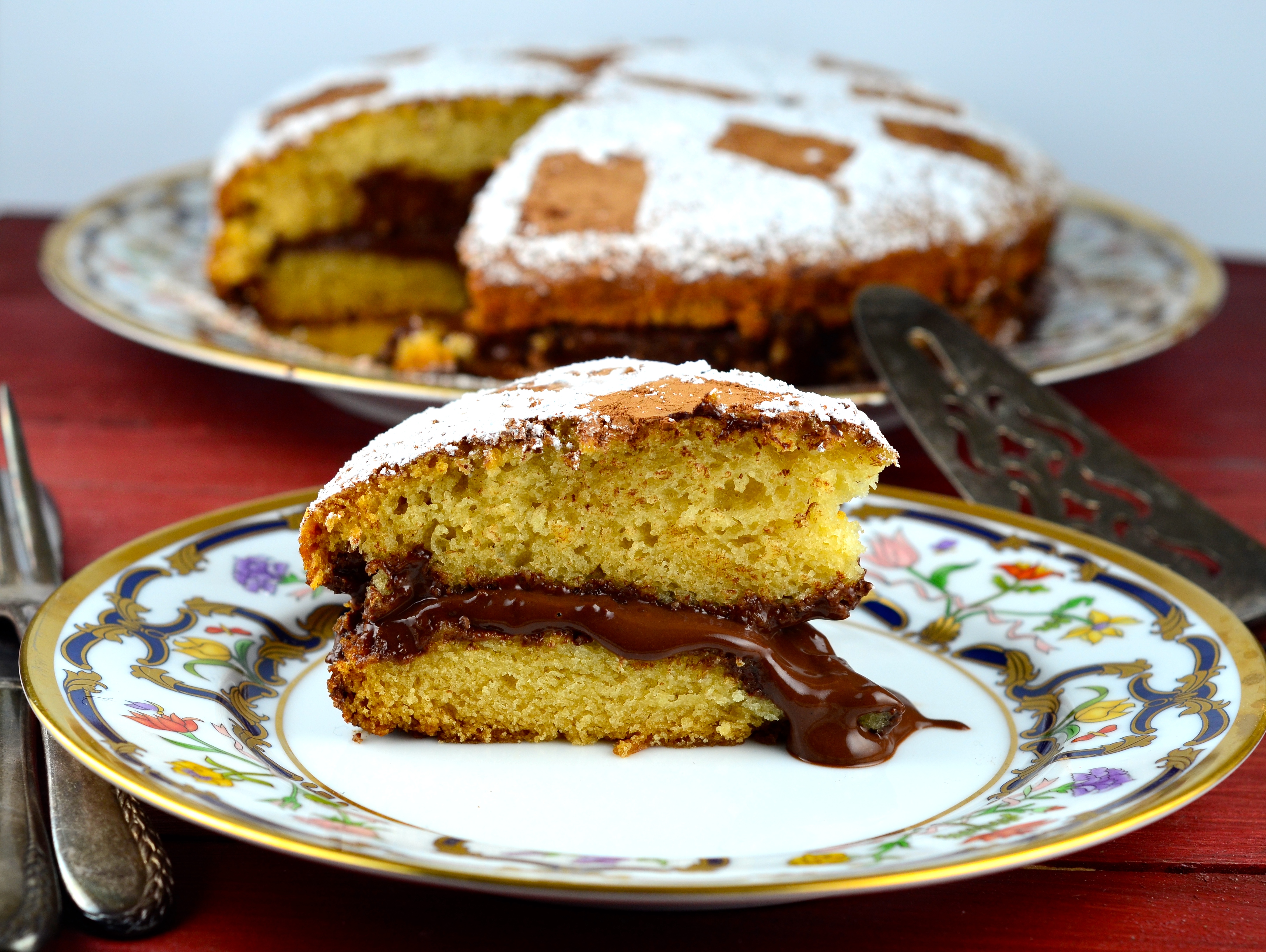 Vegan Upside-Down Pineapple Cake, with Chocolate Drizzle