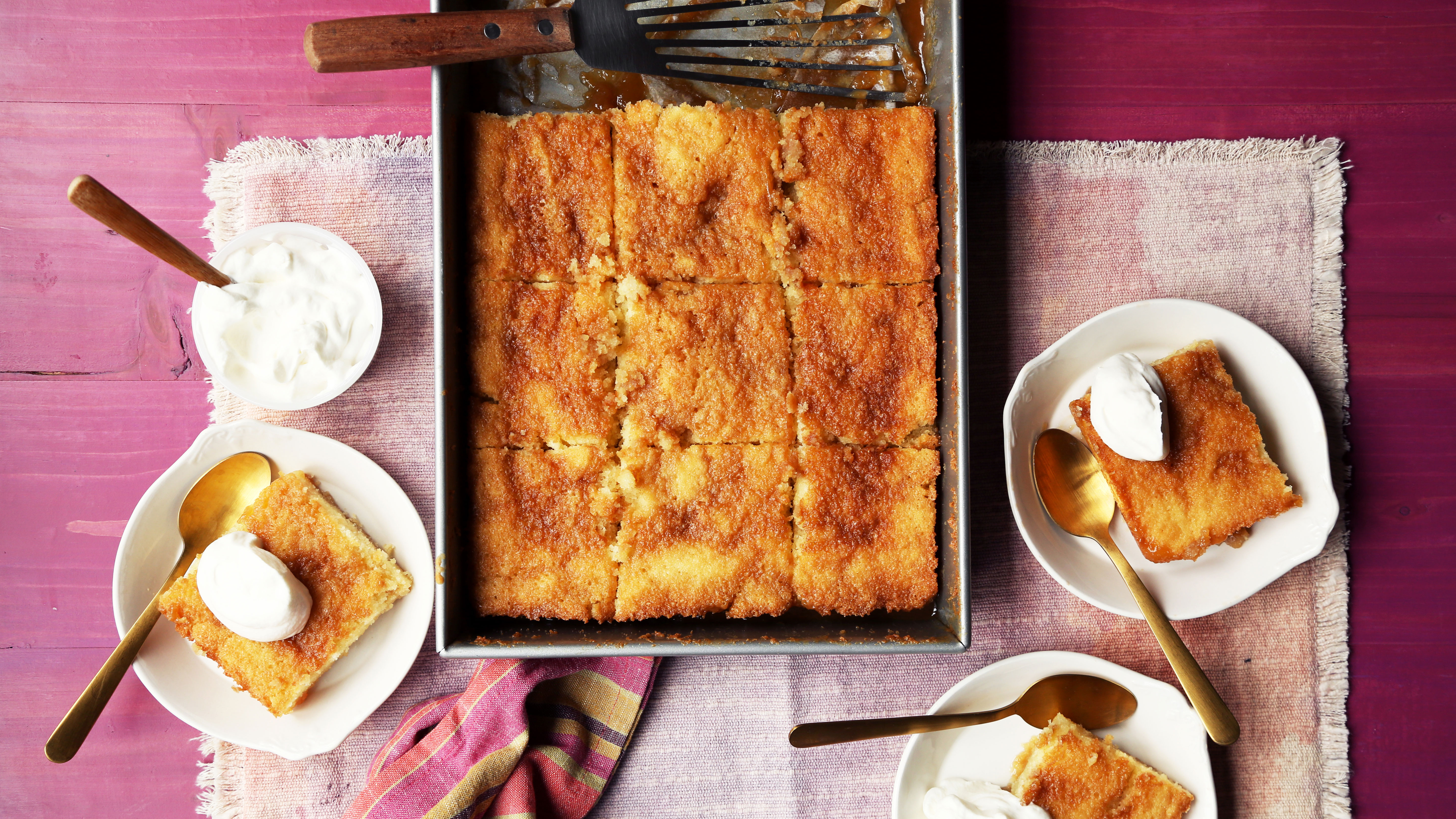 Pouding Chômeur with Maple Syrup Sauce