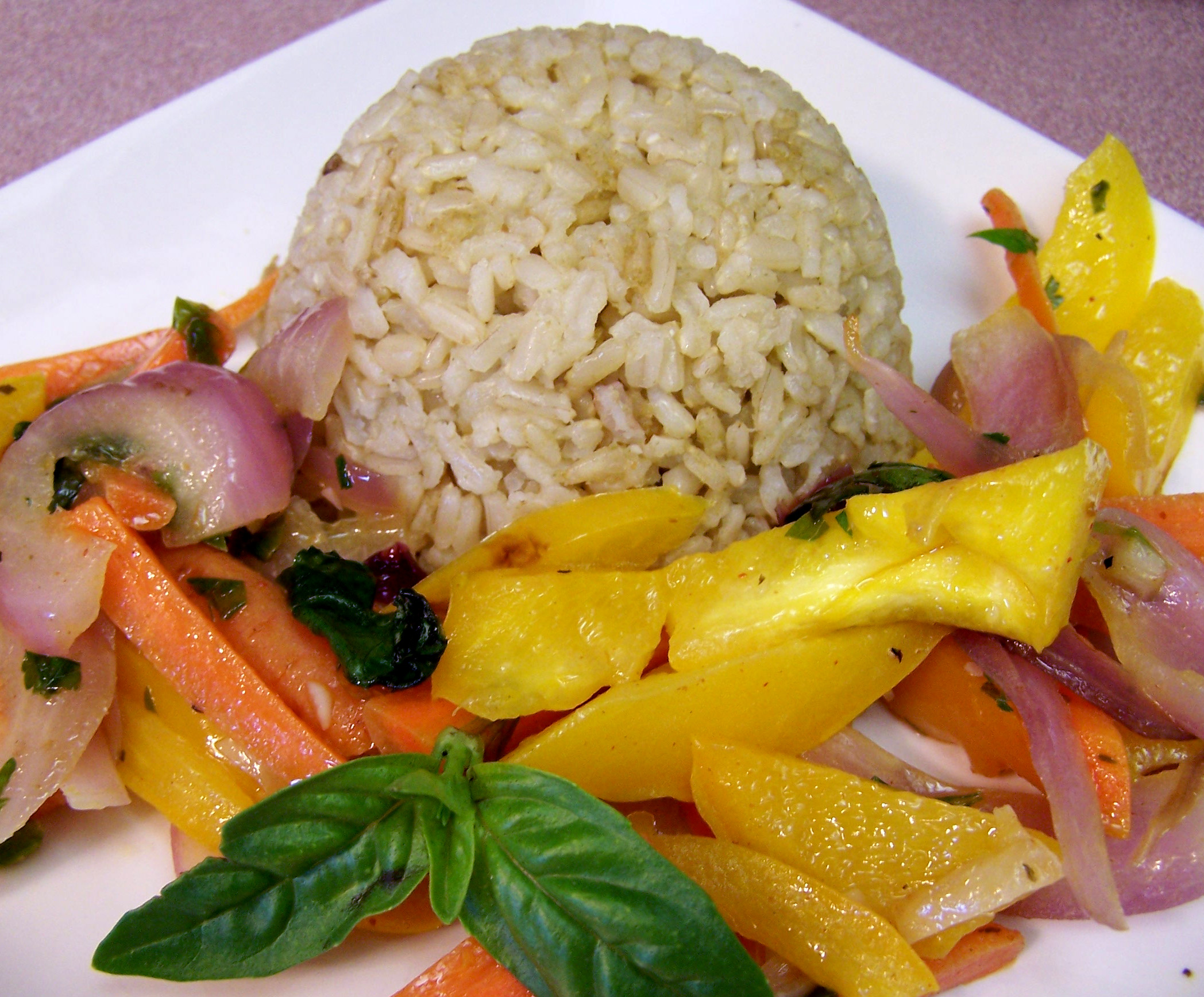 Coconut Green Curry Brown Rice Recipe Thai Food Com