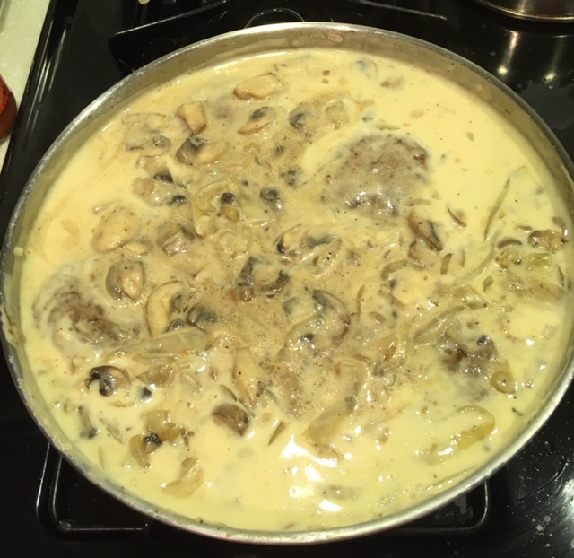 SALISBURY STEAK WITH MUSHROOM AND ONION GRAVY