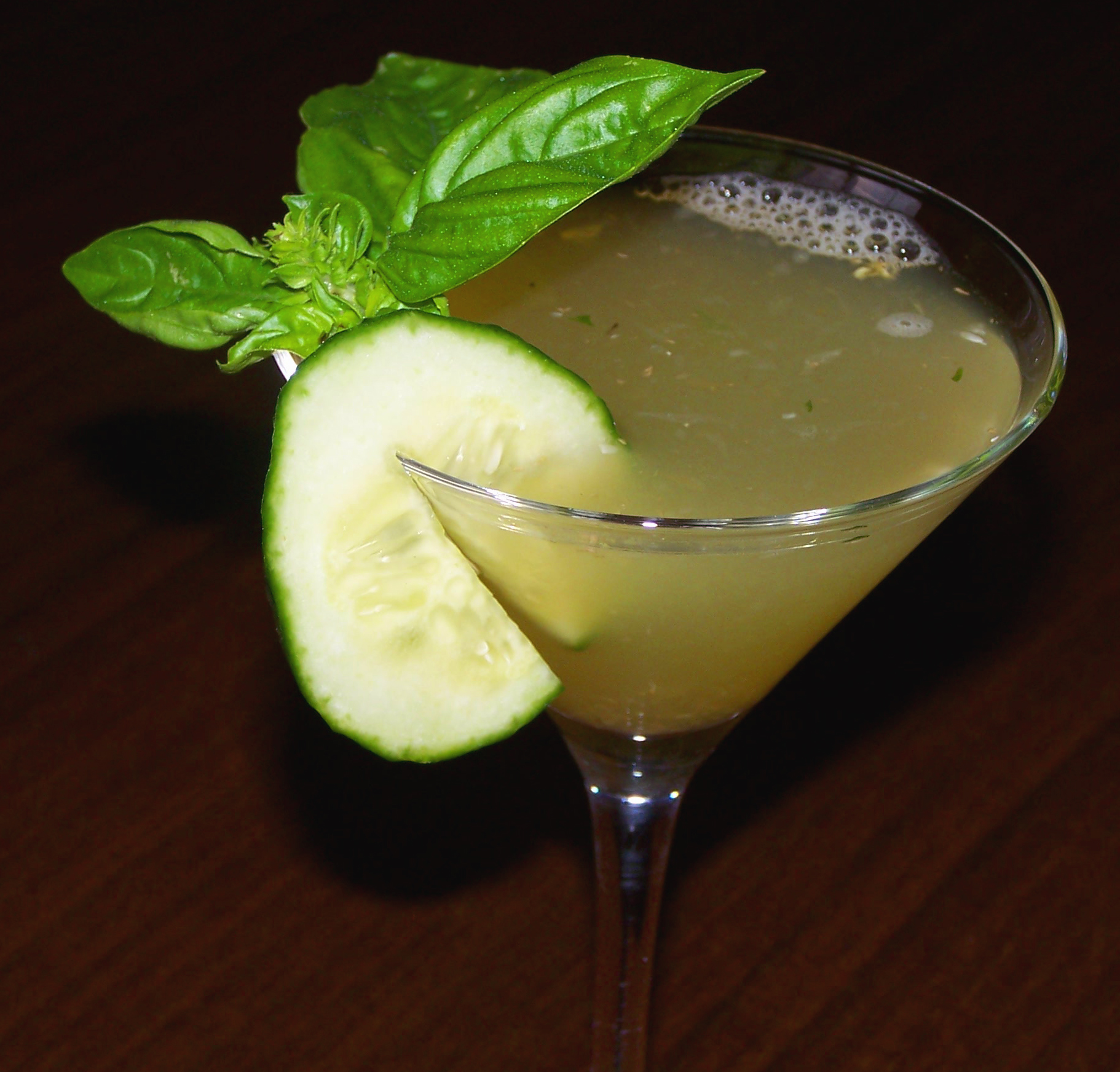 Muddled Basil Martini