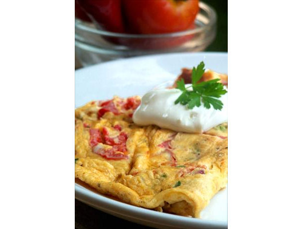 CHERRY TOMATO AND HERB OMELETTE