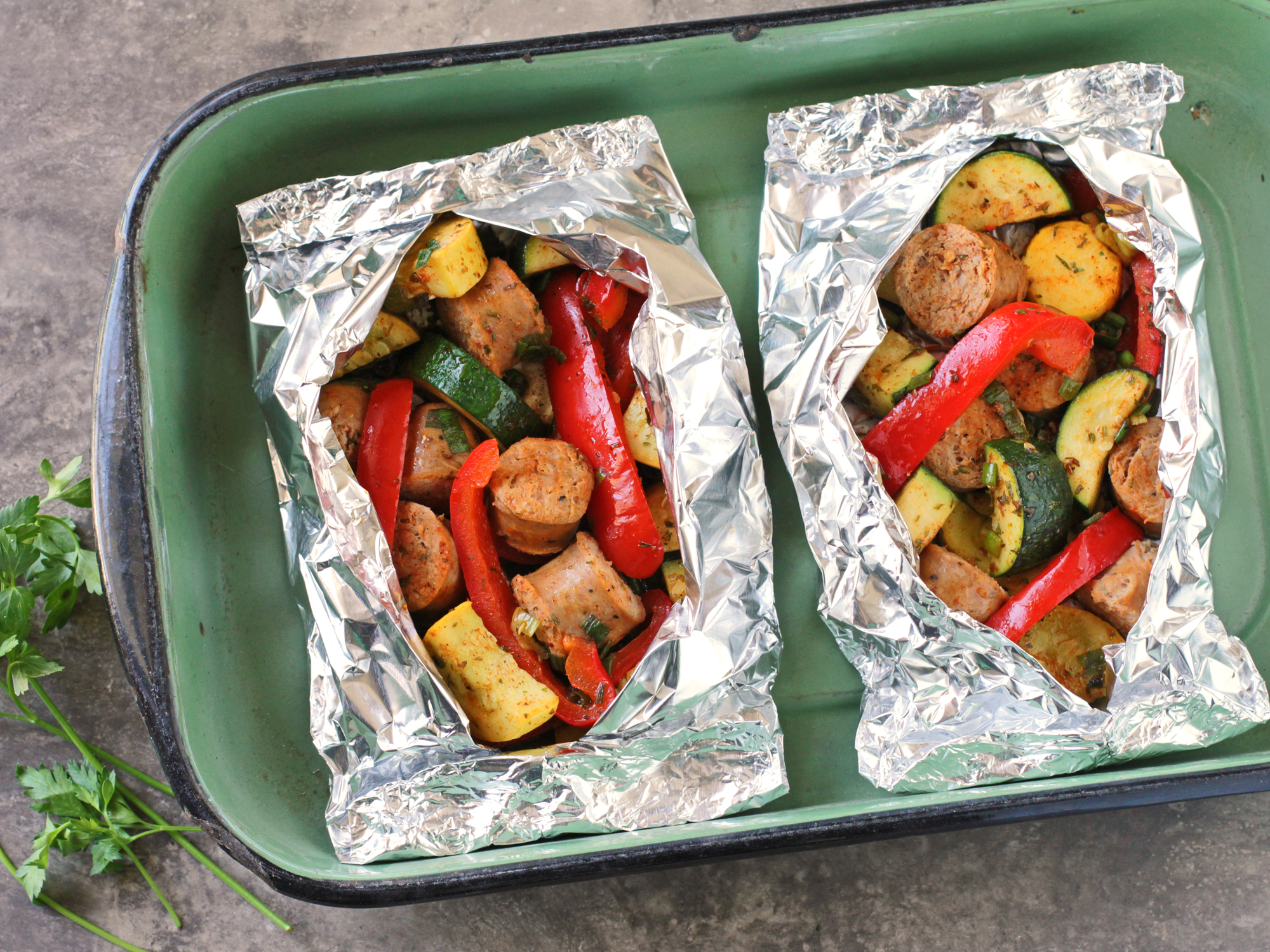 GRILLED ITALIAN SAUSAGE VEGGIES IN FOIL GRILLED ITALIAN SAUSAGE VEGGIES IN FOIL
