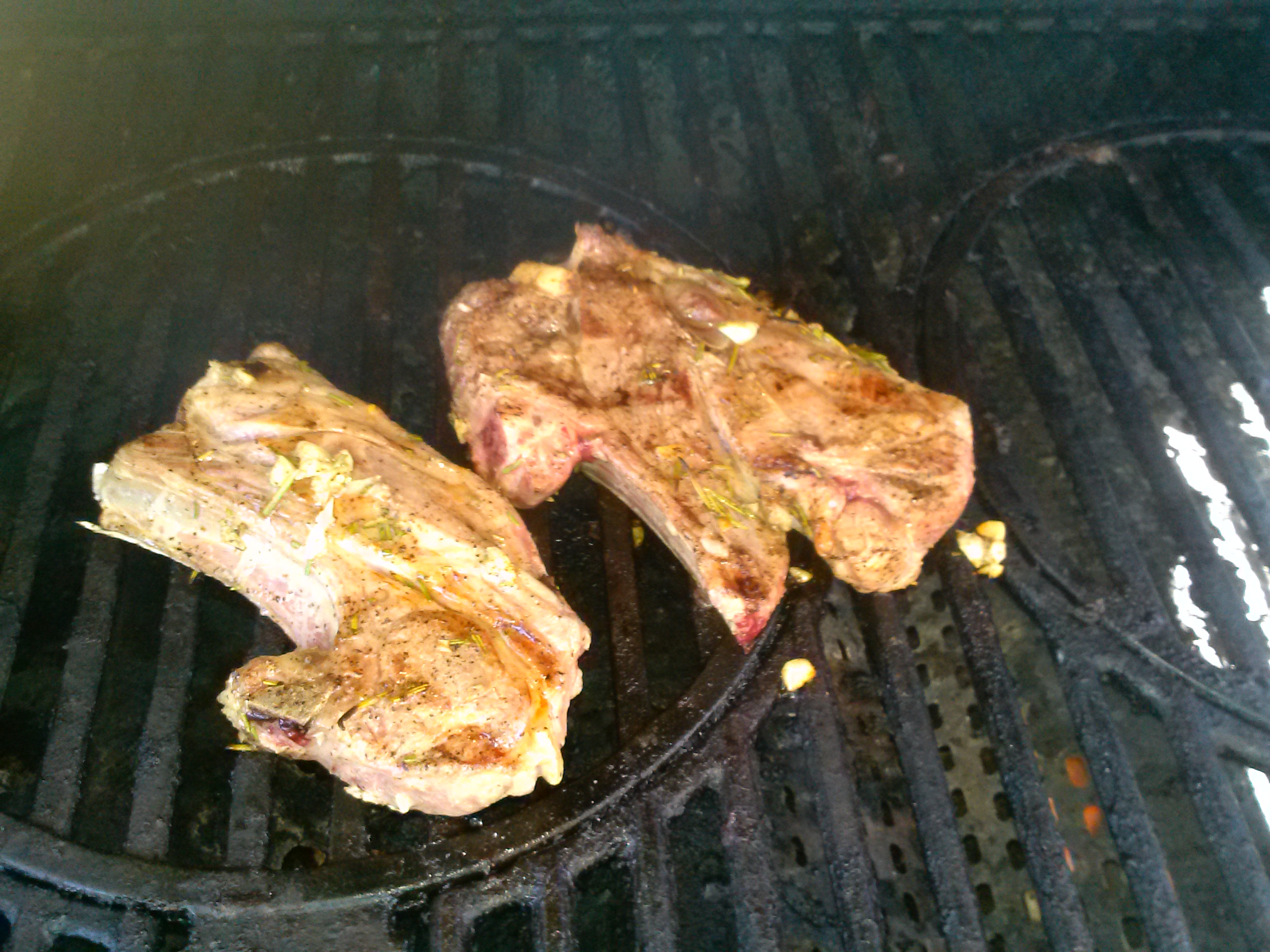 Grilled Lamb Shoulder Chop with Fresh Mint Jelly 