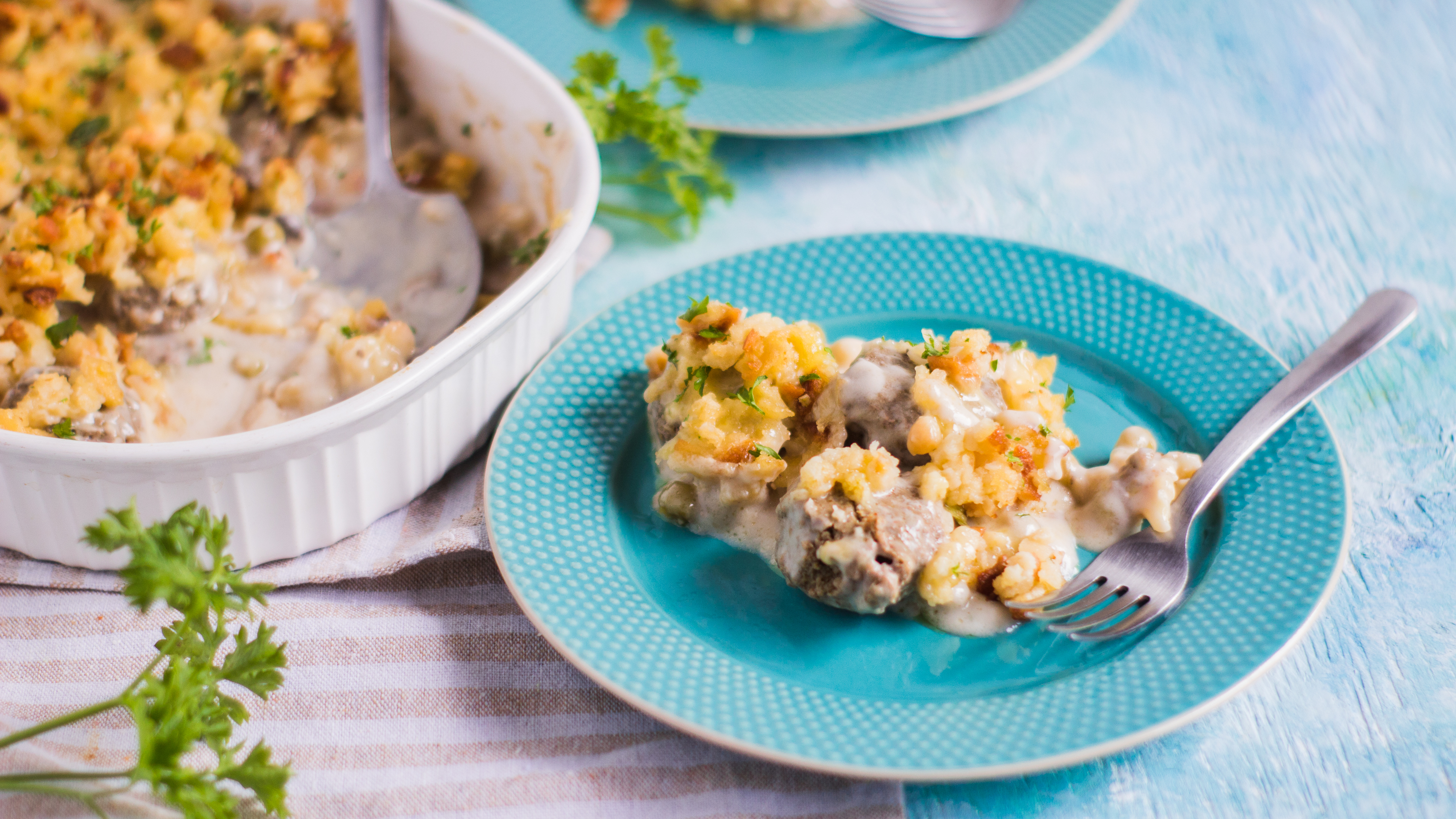 LAYERED MEATBALL BAKE