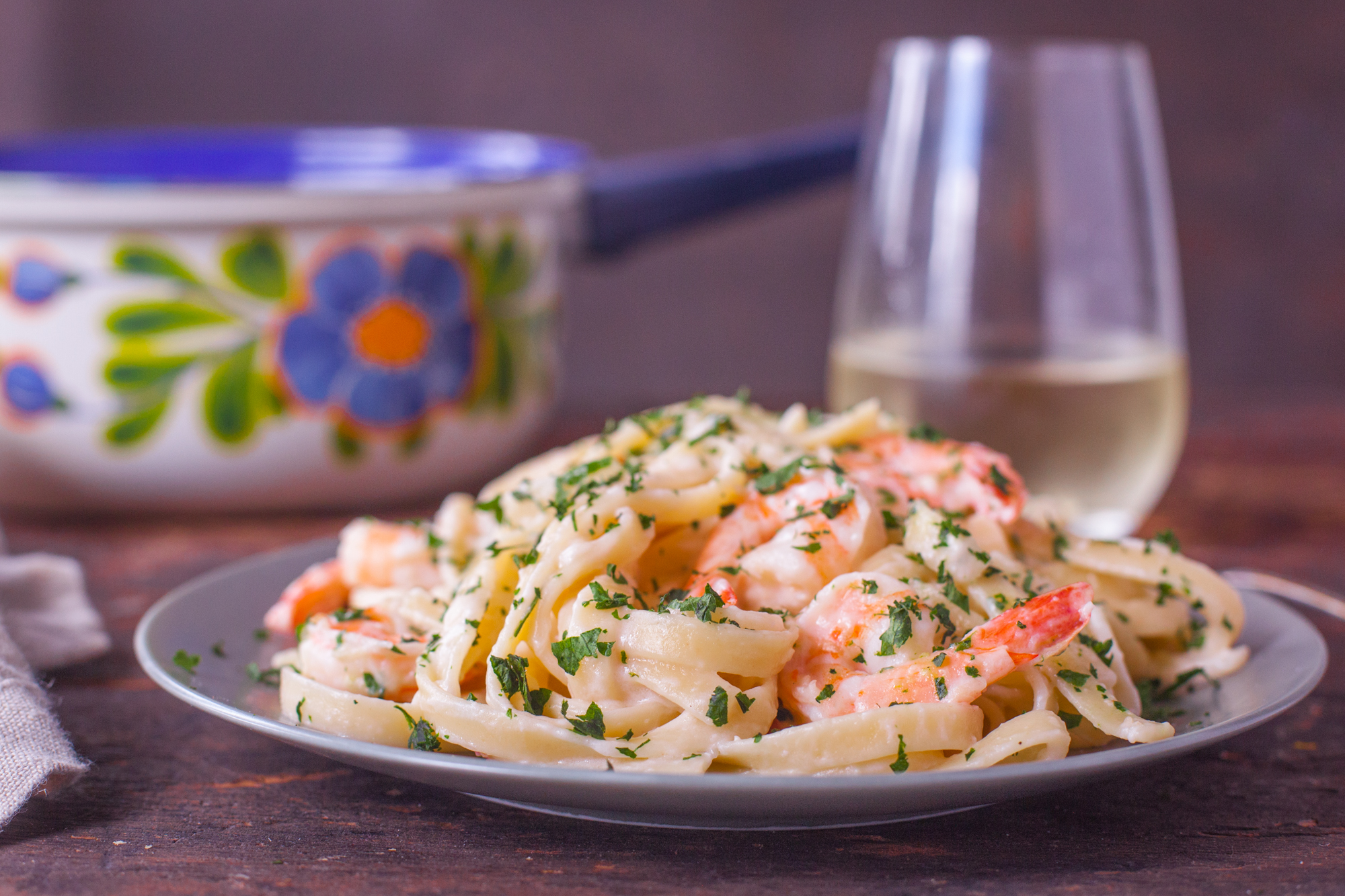 ღ SHRIMP FETTUCCINE ALFREDO - This easy Recipe