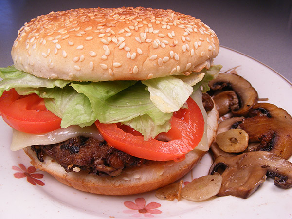 MUSHROOM SWISS BURGER