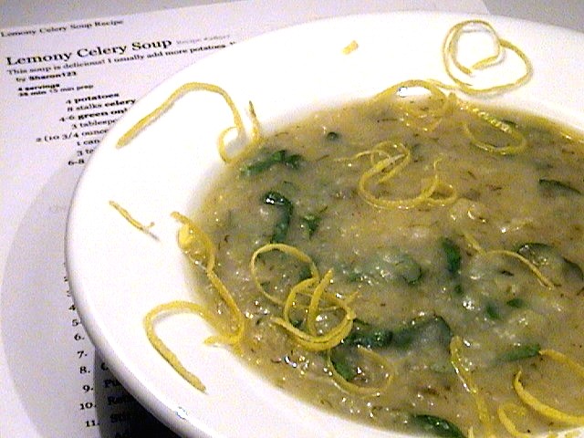 LEMONY CELERY SOUP