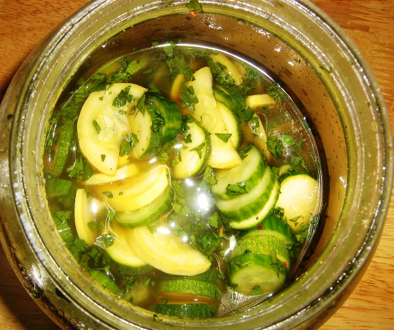 SUMMERTIME CUCUMBER-ZUCCHINI SALAD