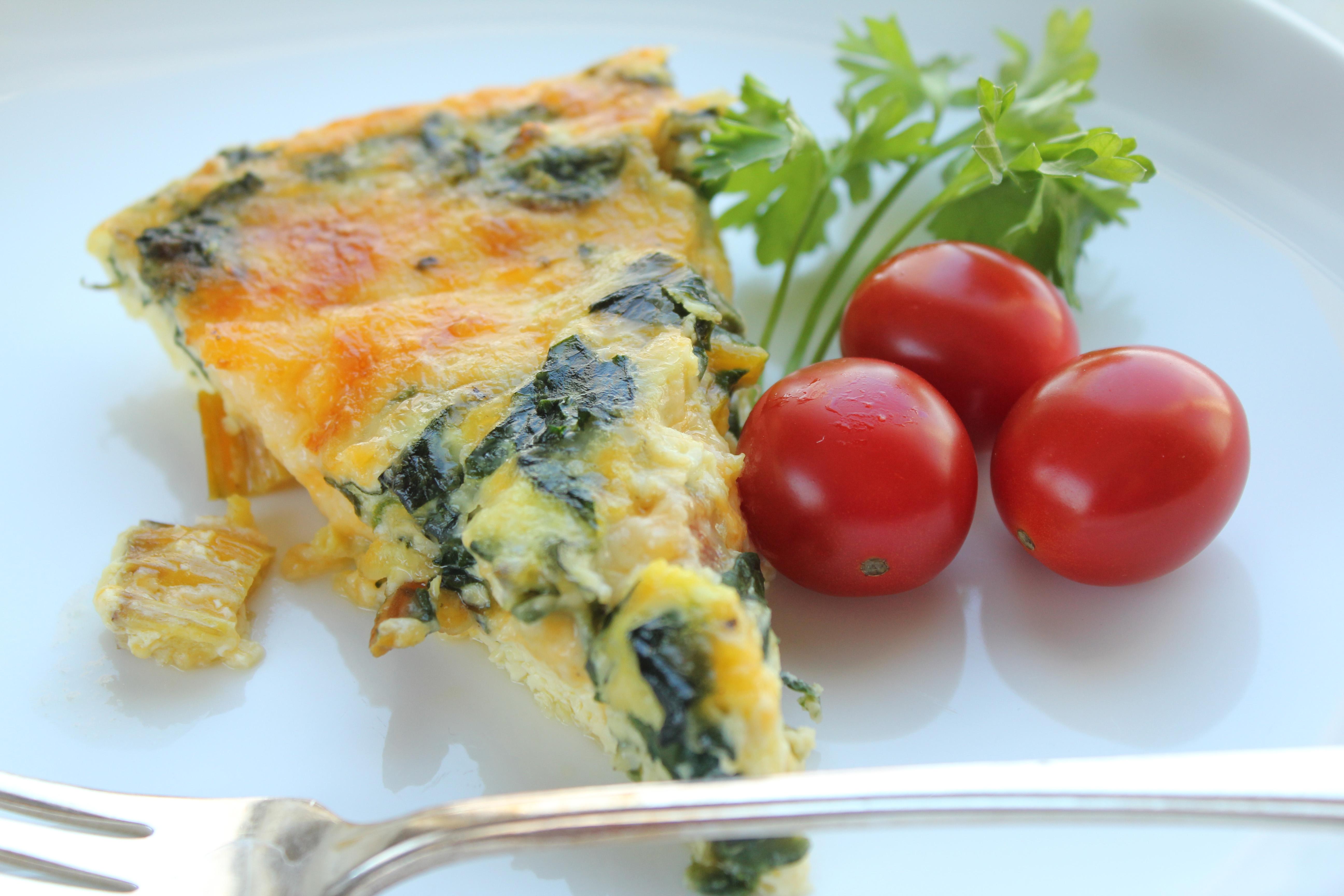 CRUSTLESS SWISS CHARD QUICHE