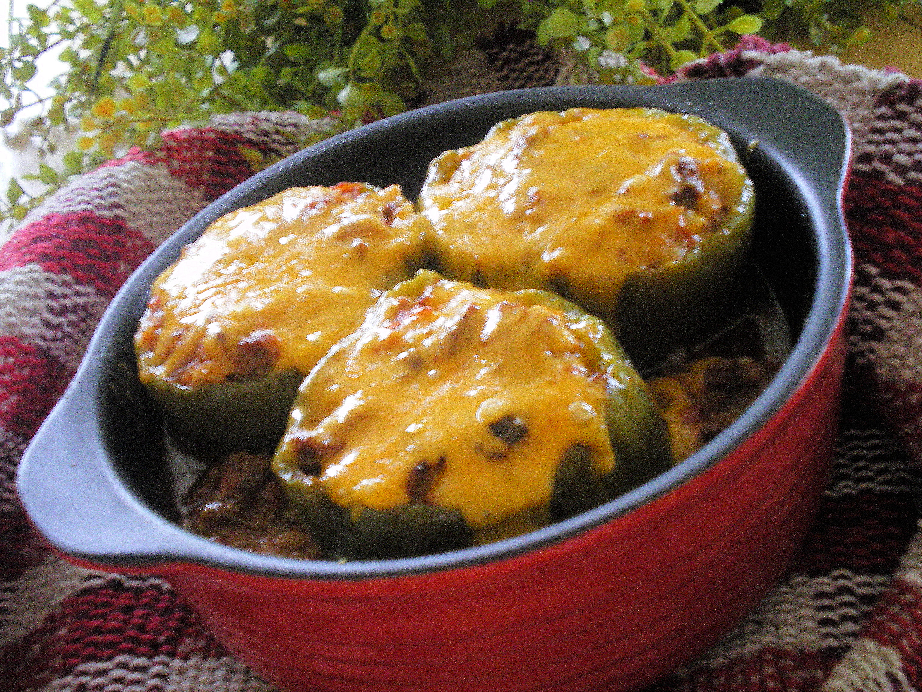 CHEESY STUFFED BELL PEPPERS