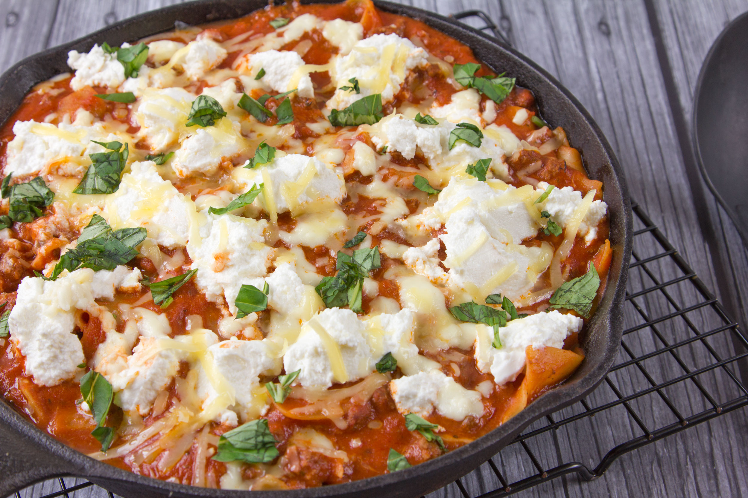 LASAGNA IN A SKILLET - IN ABOUT 30 MINUTES!