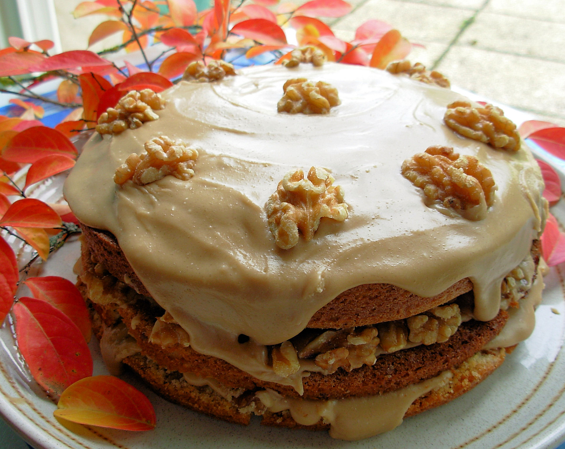 APPLE WALNUT CAKE WITH MAPLE FROSTING - The Southern Lady Cooks