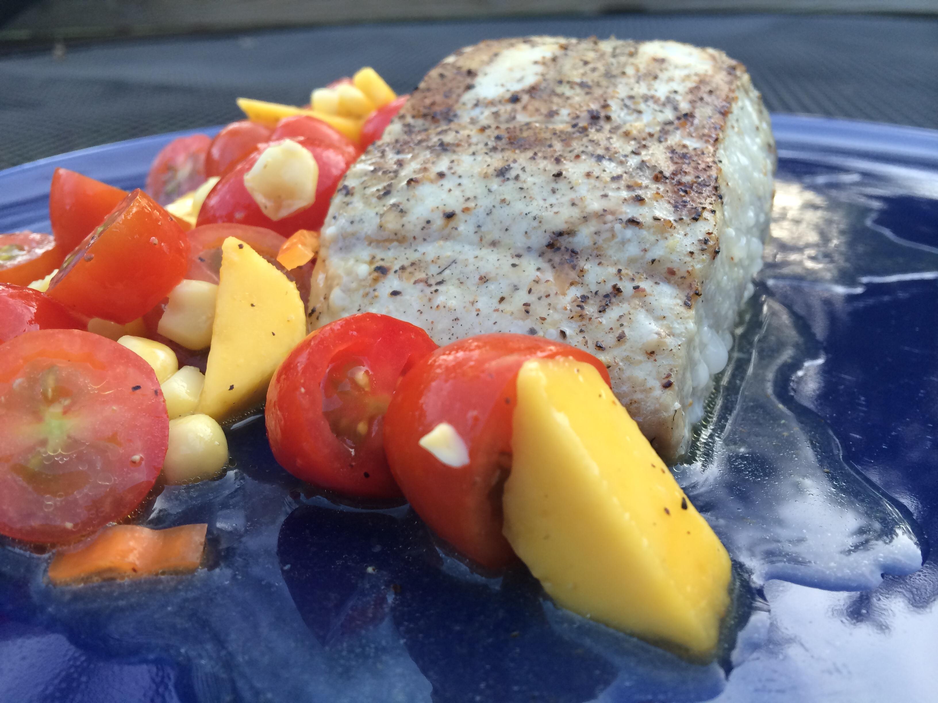 GRILLED MAHI-MAHI WITH MANGO HABANERO SALSA