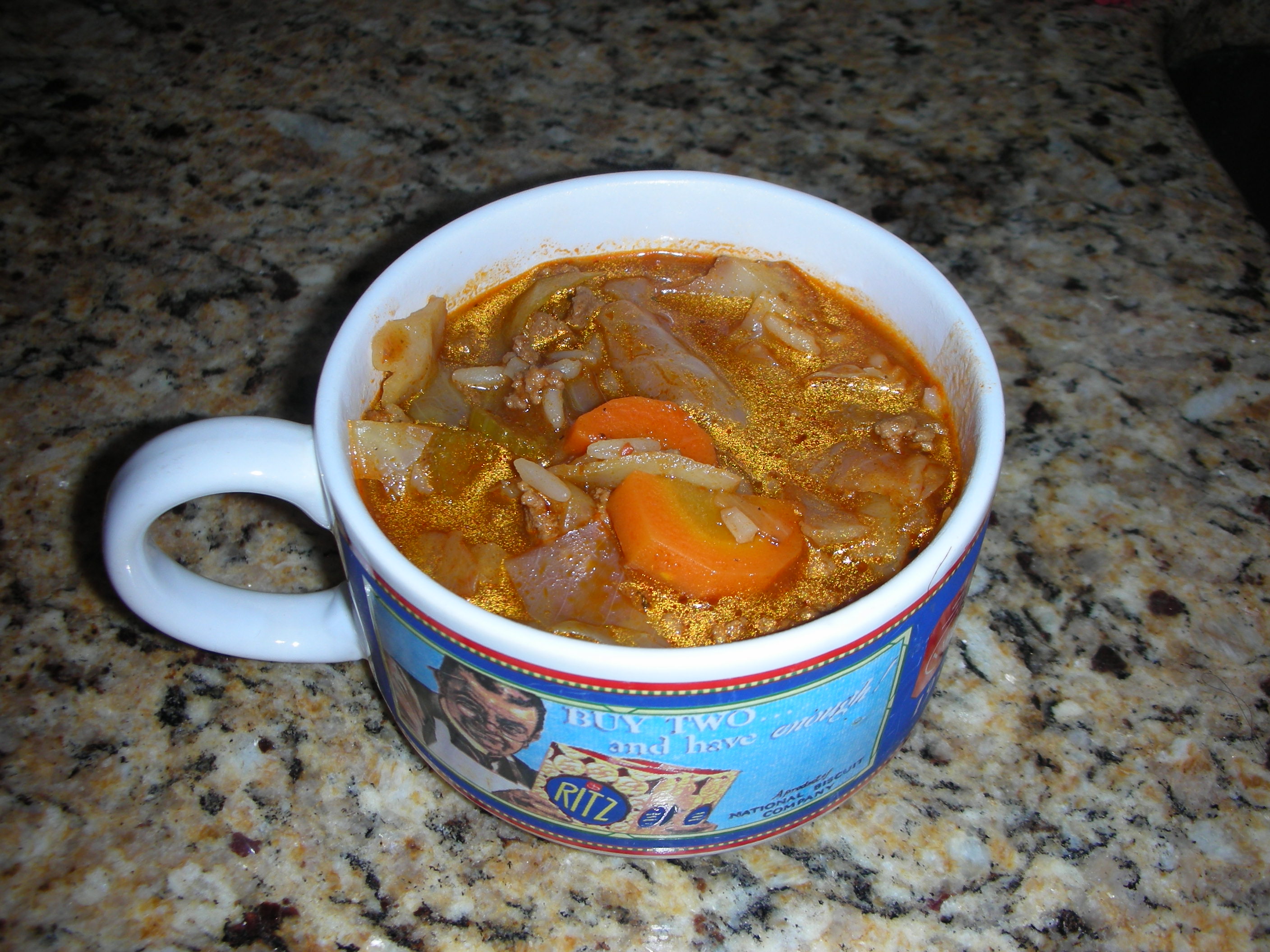 CABBAGE AND GROUND BEEF SOUP