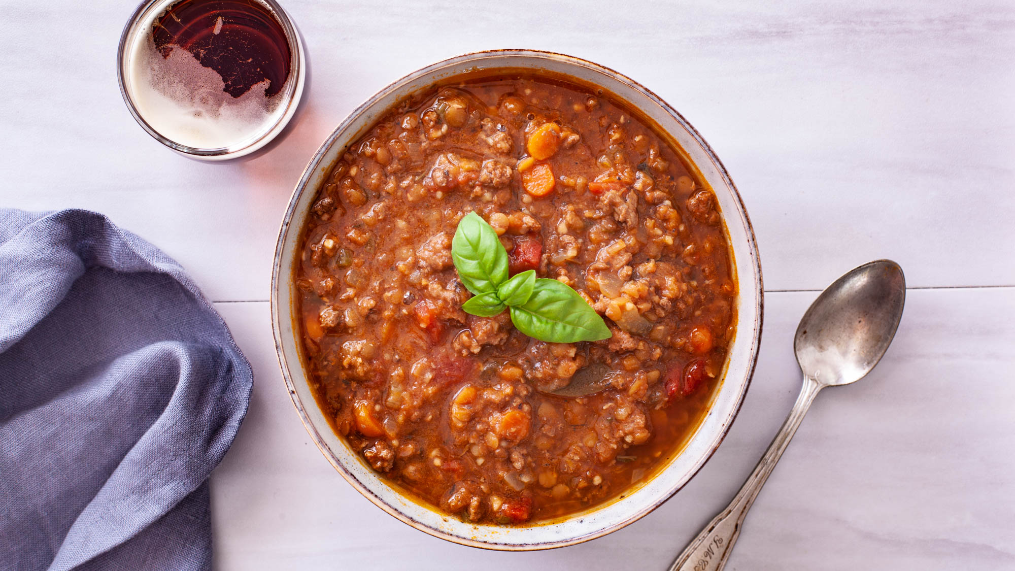 COUNTRY HAMBURGER LENTIL SOUP - CROCK-POT