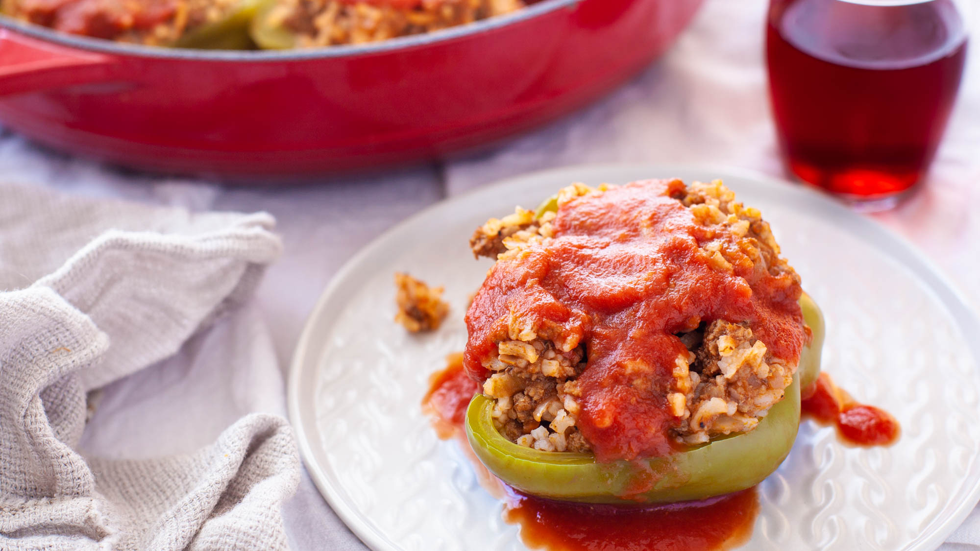 Ground Beef Stuffed Bell Peppers