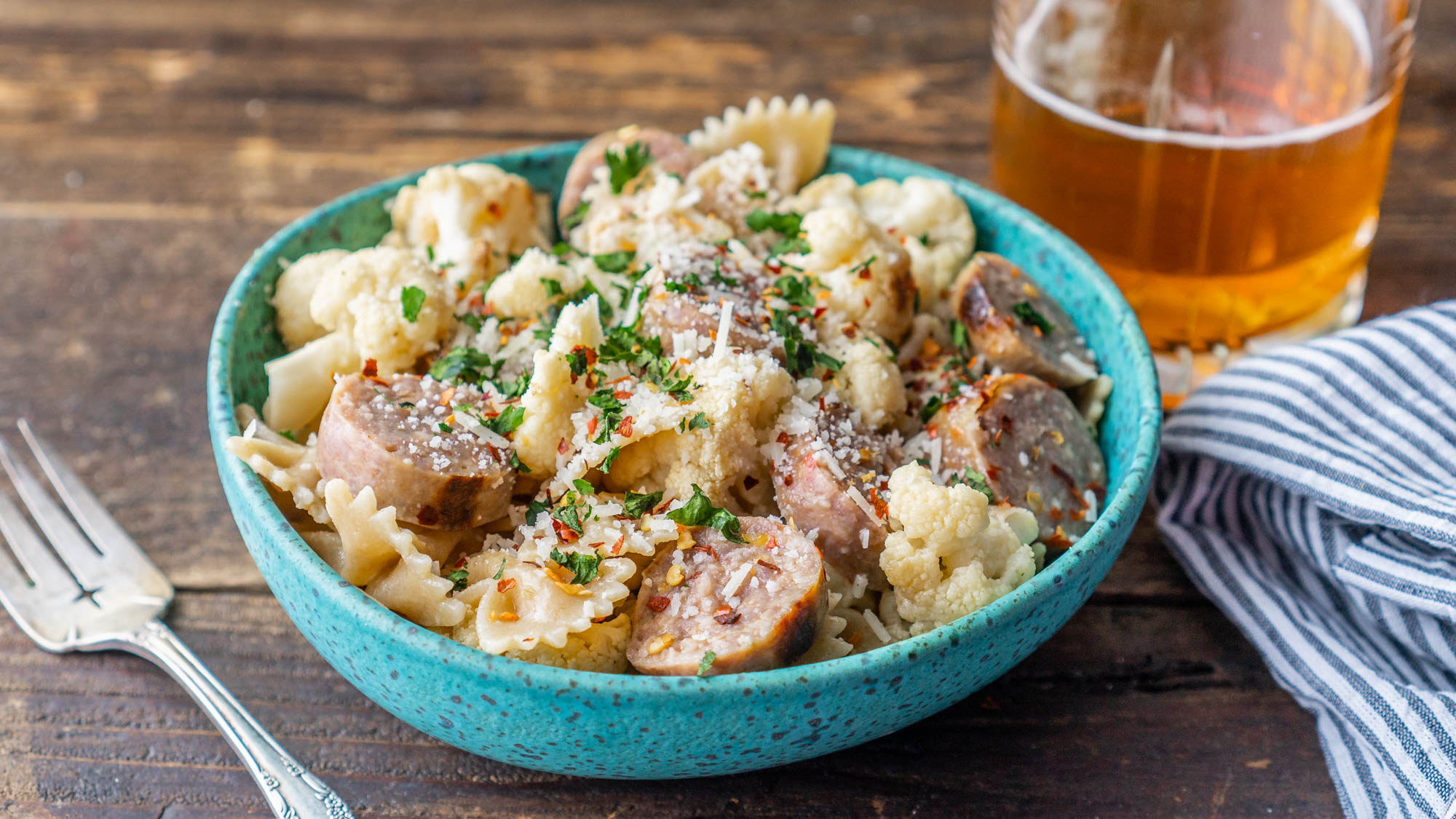 Farfalle With Cauliflower and Sausage