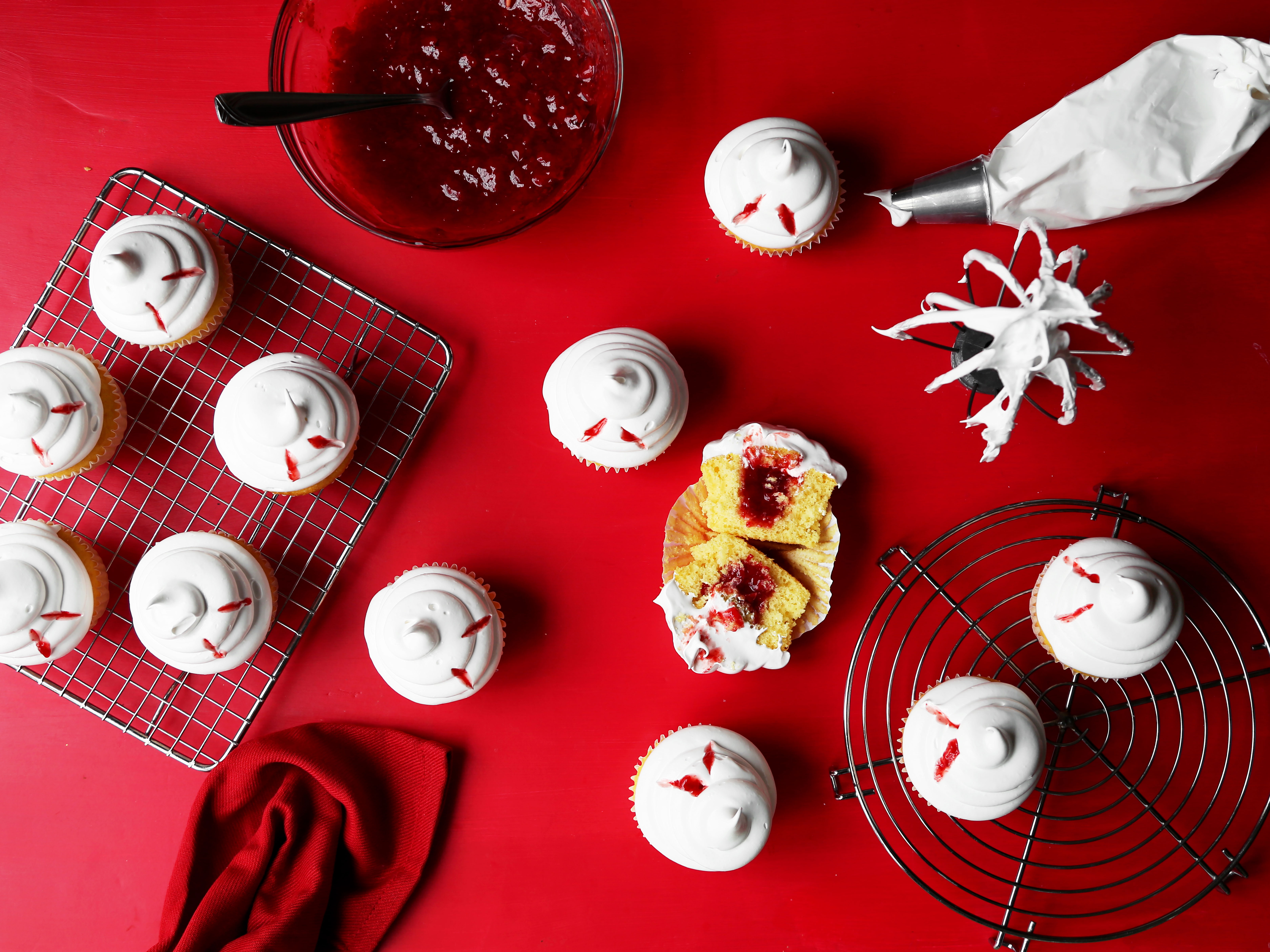 Vampire Bite Cupcakes