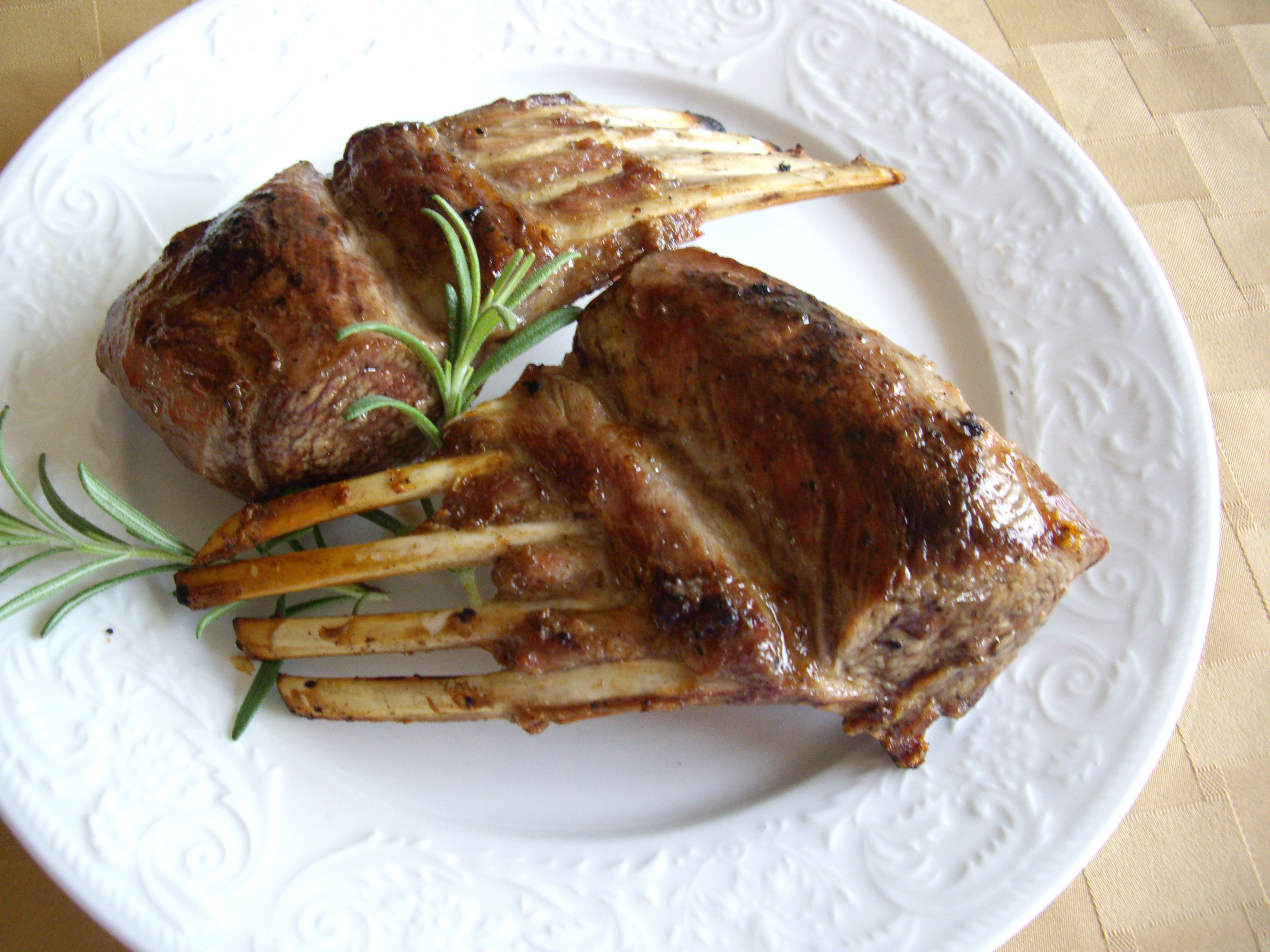 Grilled Marinated Lamb Chops with Fresh Fig Port Sauce - Just a Little Bit  of Bacon