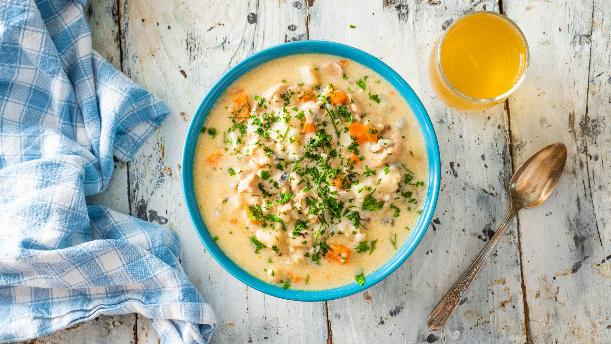 Simple Creamy Chicken and Wild Rice Soup - Mel's Kitchen Cafe