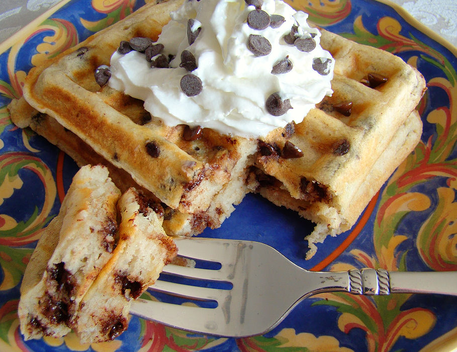 CHOCOLATE CHIP WAFFLES