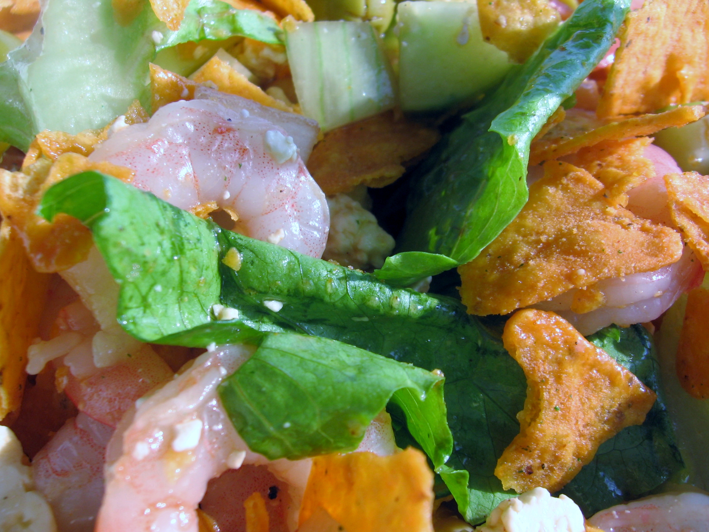 Mediterranean Chopped Salad With Shrimp And Chickpeas Recipe Greek Food Com