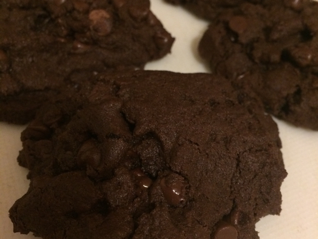 CHEWY DOUBLE CHOCOLATE COOKIES