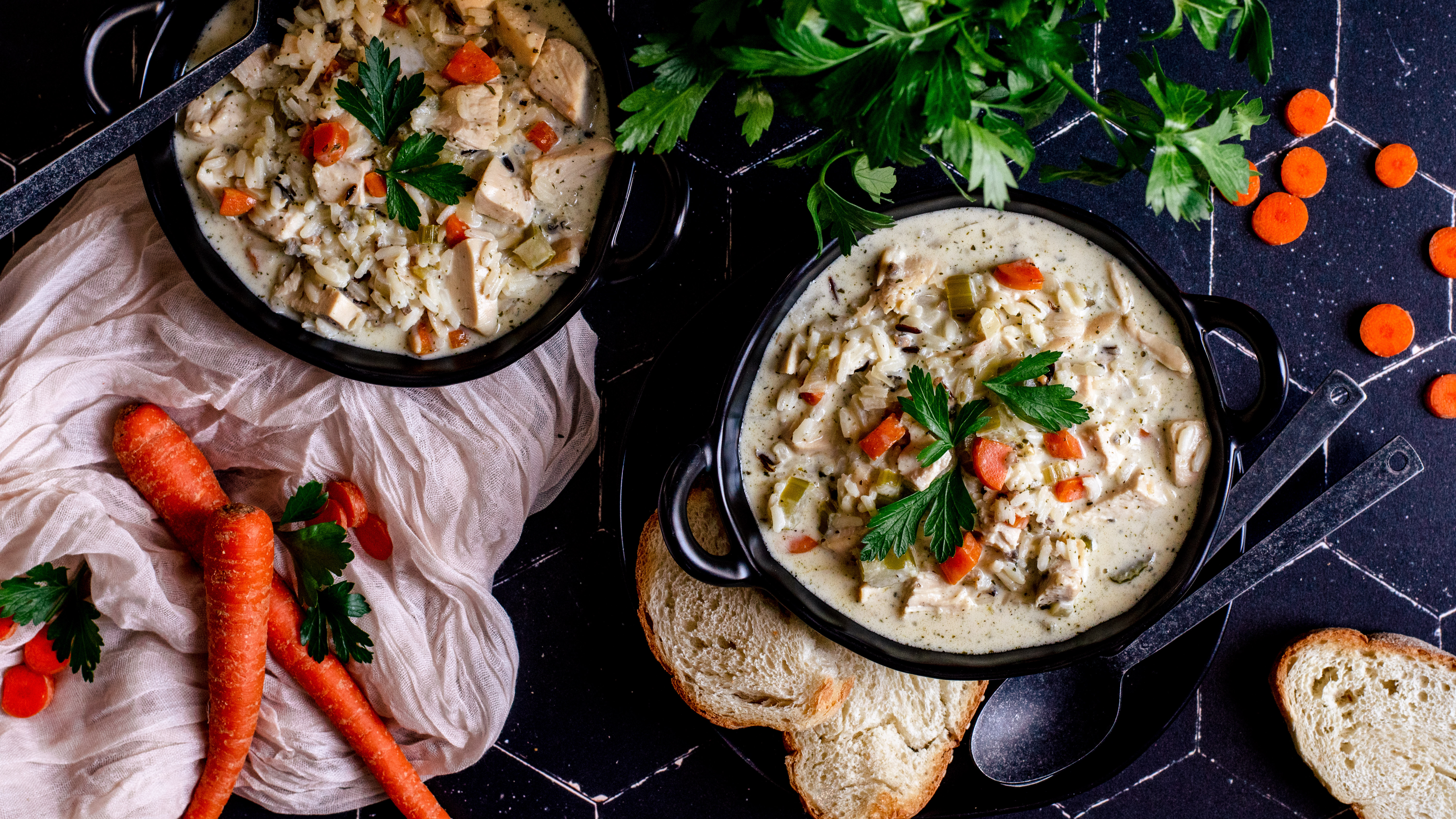 Creamy Chicken and Wild Rice Soup - Fed & Fit