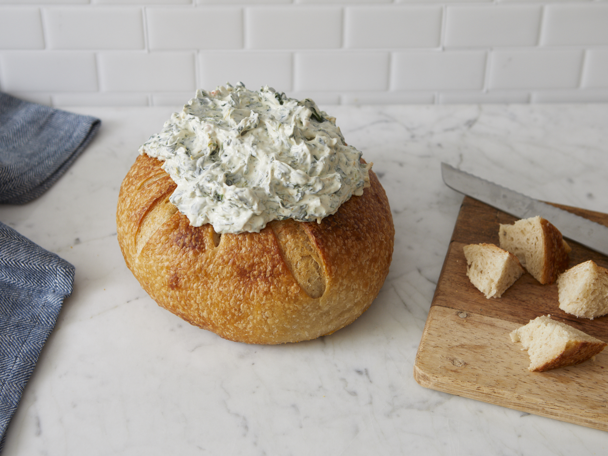 ℒ How To Make BREAD BOWL SPINACH DIP
