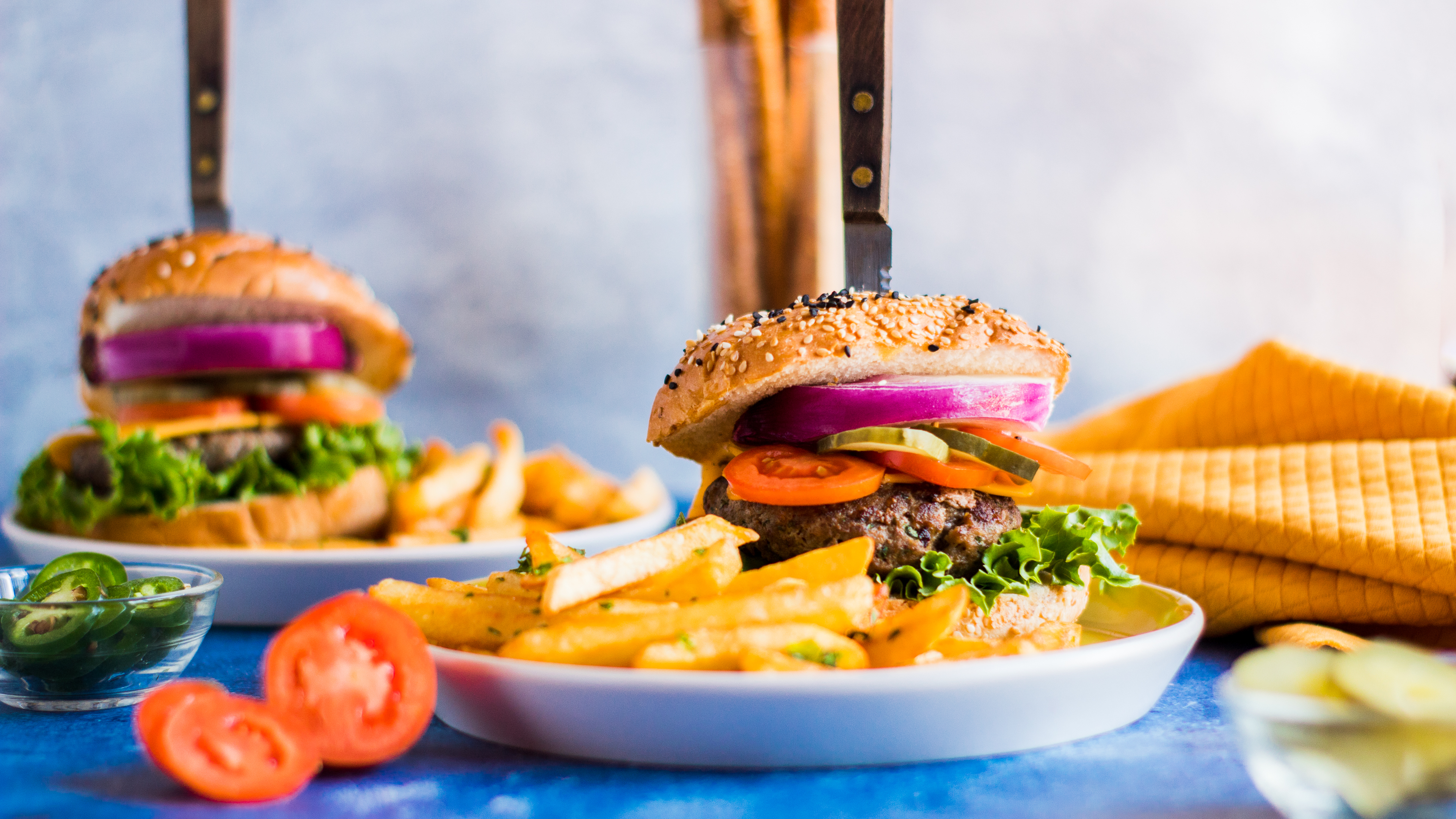 Beer & Pretzel Burgers