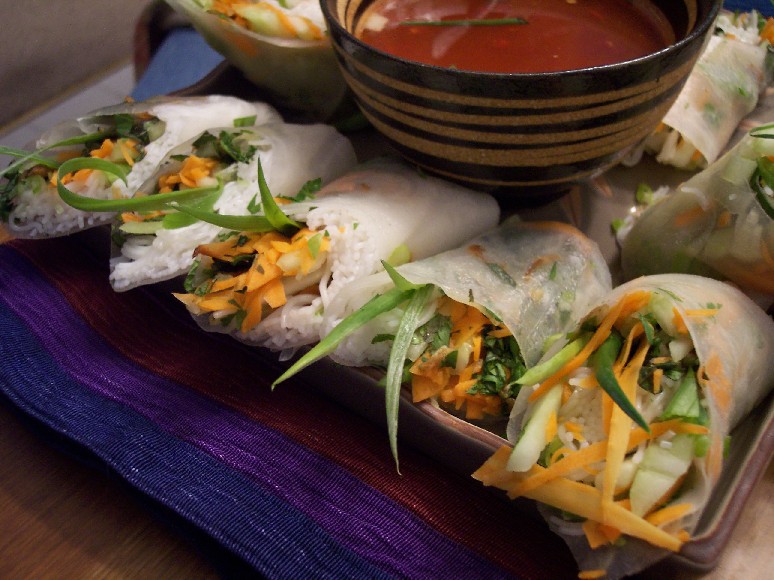 Fresh Summer Spring Rolls - Reluctant Entertainer