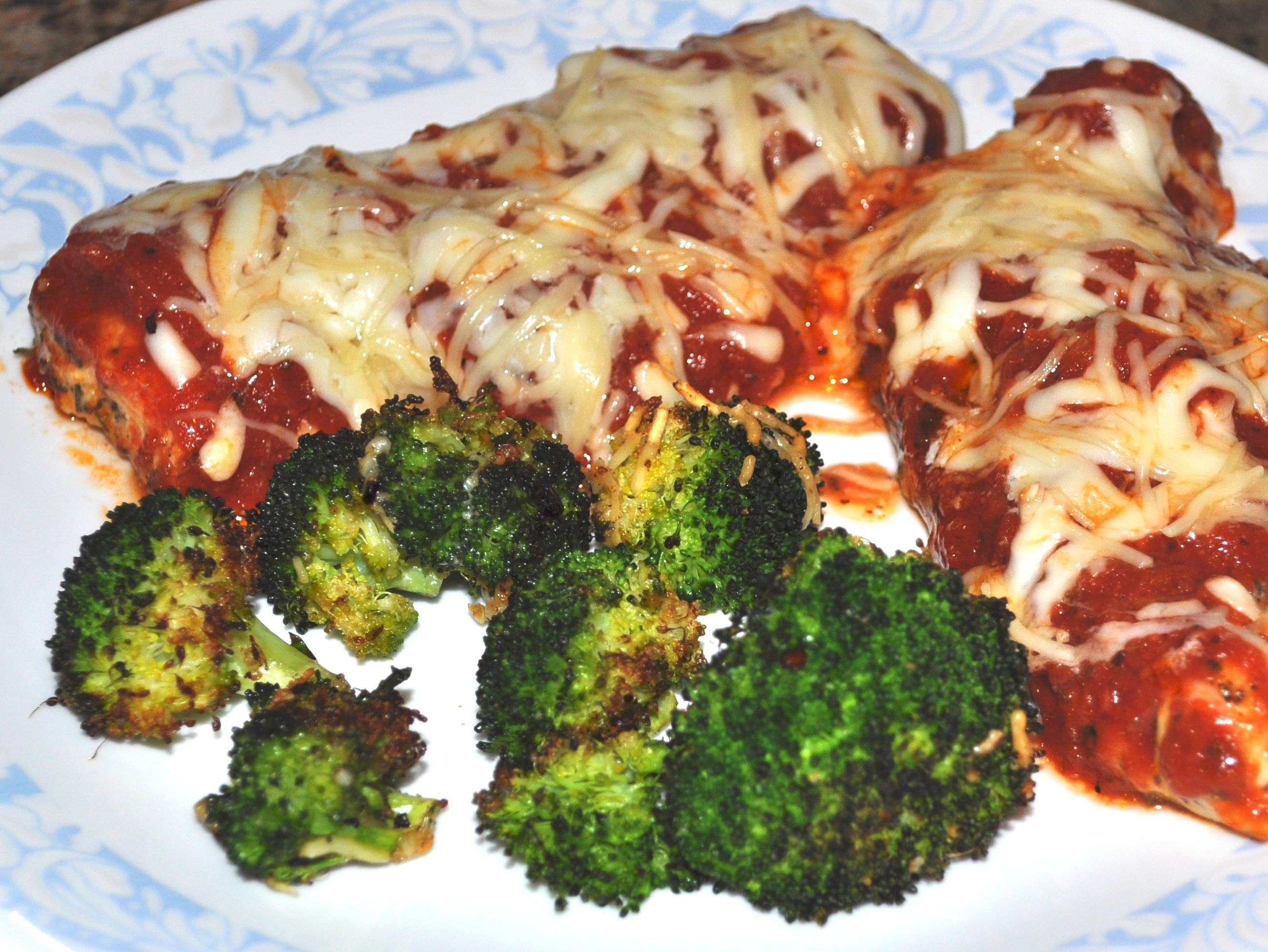 OVEN-ROASTED BROCCOLI WITH PARMESAN (LOW FAT)