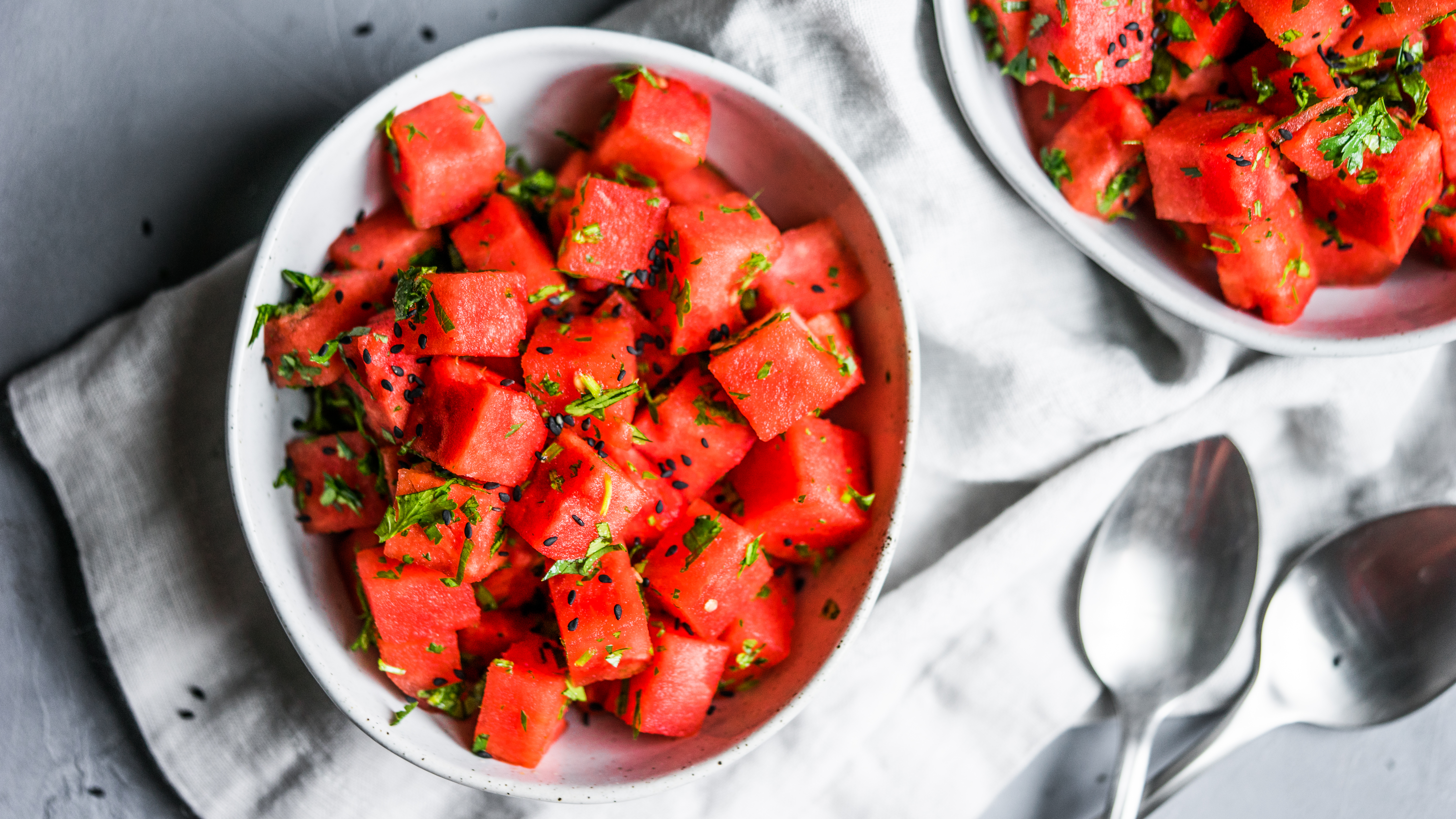 Watermelon Salad Waffle Towel