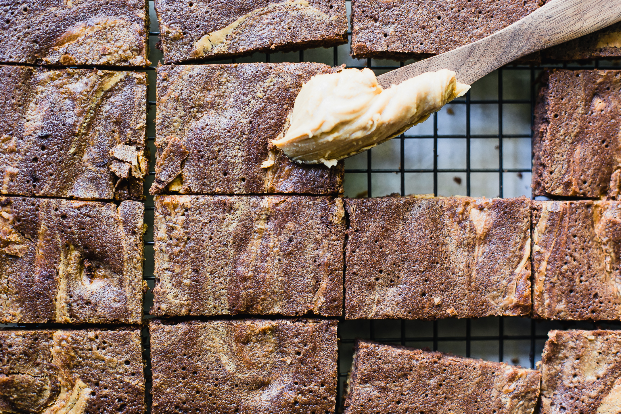 NATURAL PEANUT BUTTER SWIRL BROWNIES