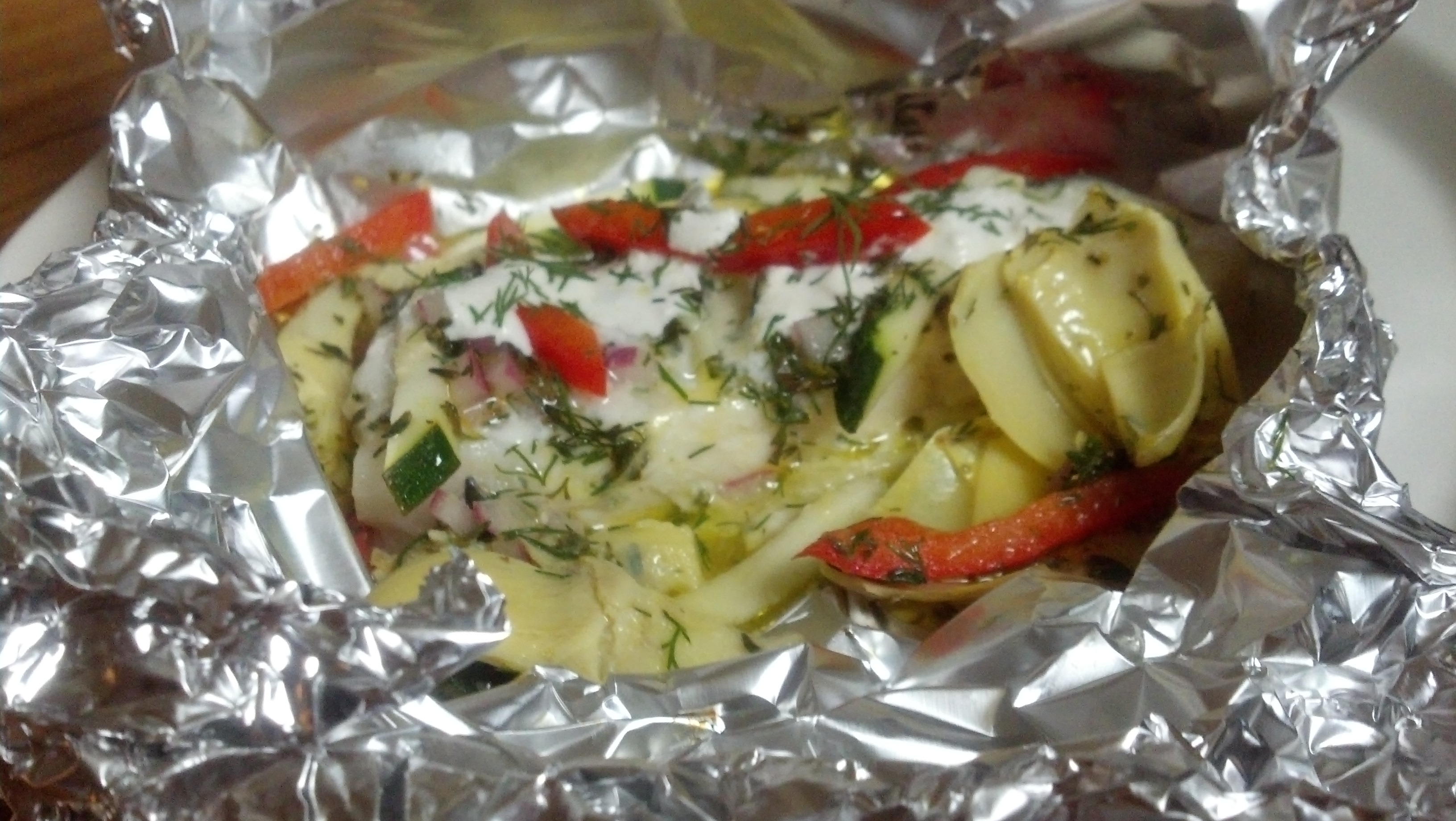 GREEK HALIBUT WITH LEMON FETA YOGURT SAUCE #RSC